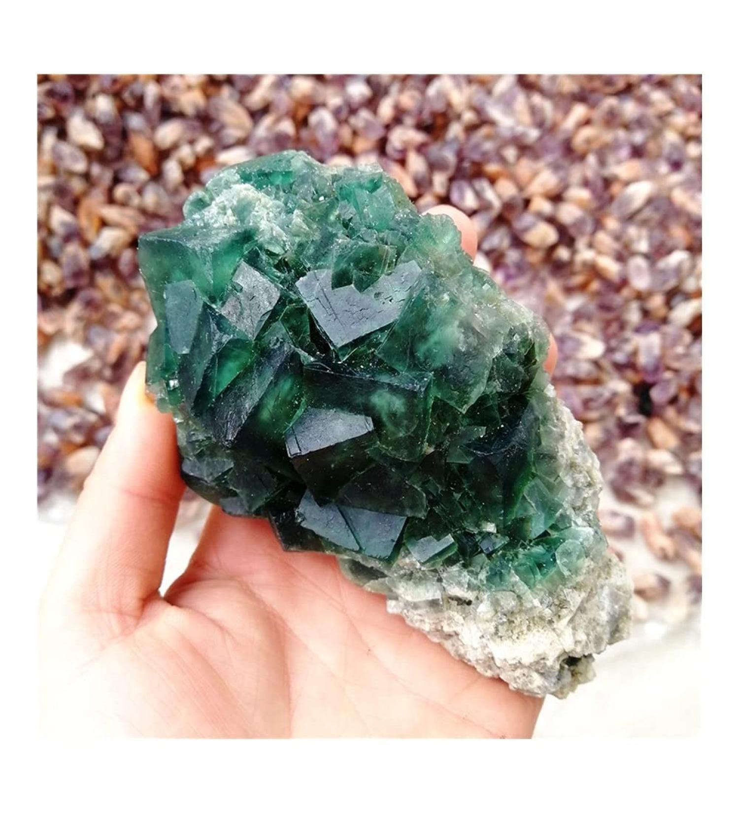Natural Crystal Rough Decorative Crystal Natural Green Fluorite Specimen Cluster Crystal specimens Stones and Crystals Crystal Crystal (Size : 450-550g) - Buy Online on GoSupps.com