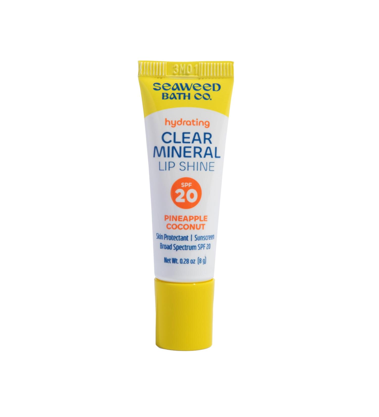Hydrating Clear Mineral Lip Shine SPF 20 | Seaweed Bath Co. Zinc Oxide Lip Balm for Dry Chapped Lips - 0.28 Oz - Buy Online on GoSupps.com