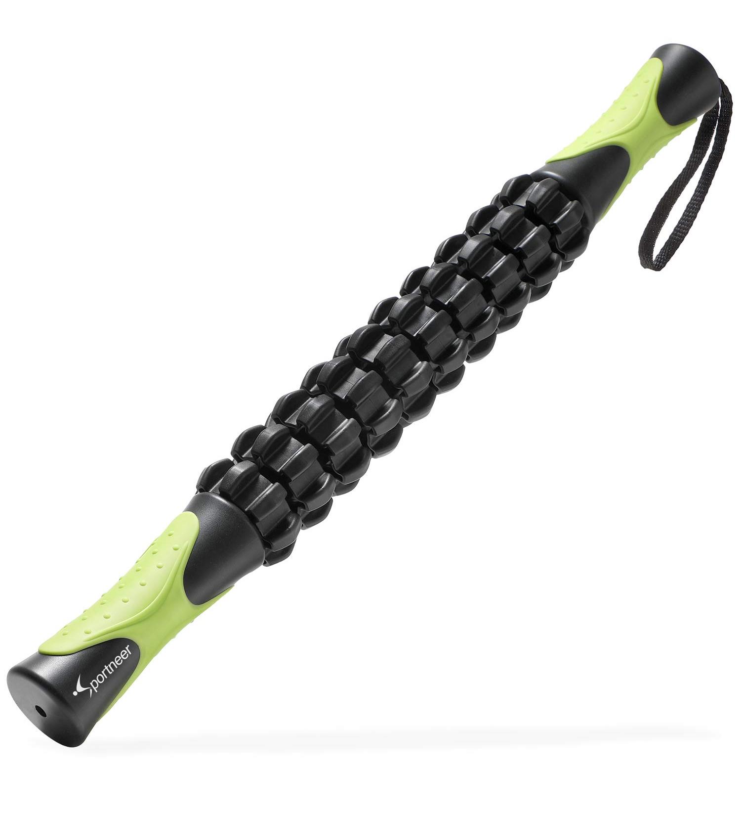 Sportneer Muscle Roller Massage Stick for Athletes Deep Tissue Body Massager for Sore Muscle Pain Relief Calf Leg Massager for Recovery Cramping Soothing Black Stick