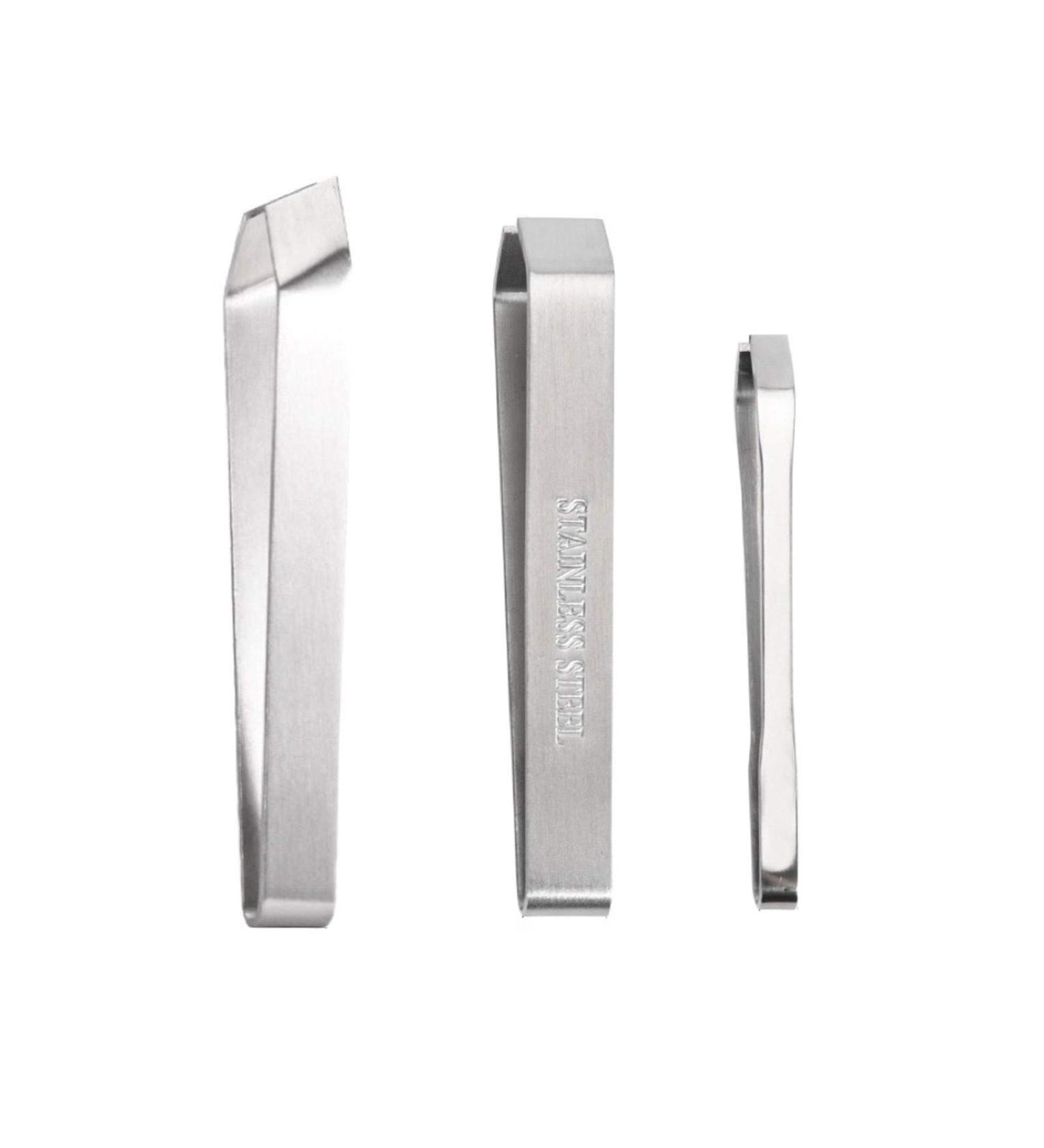 FRUTA 3-Piece Stainless Steel Fish Bone Tweezers Set - Flat and Slant Tip Hair Pliers Removal Tool - Buy Online on GoSupps.com