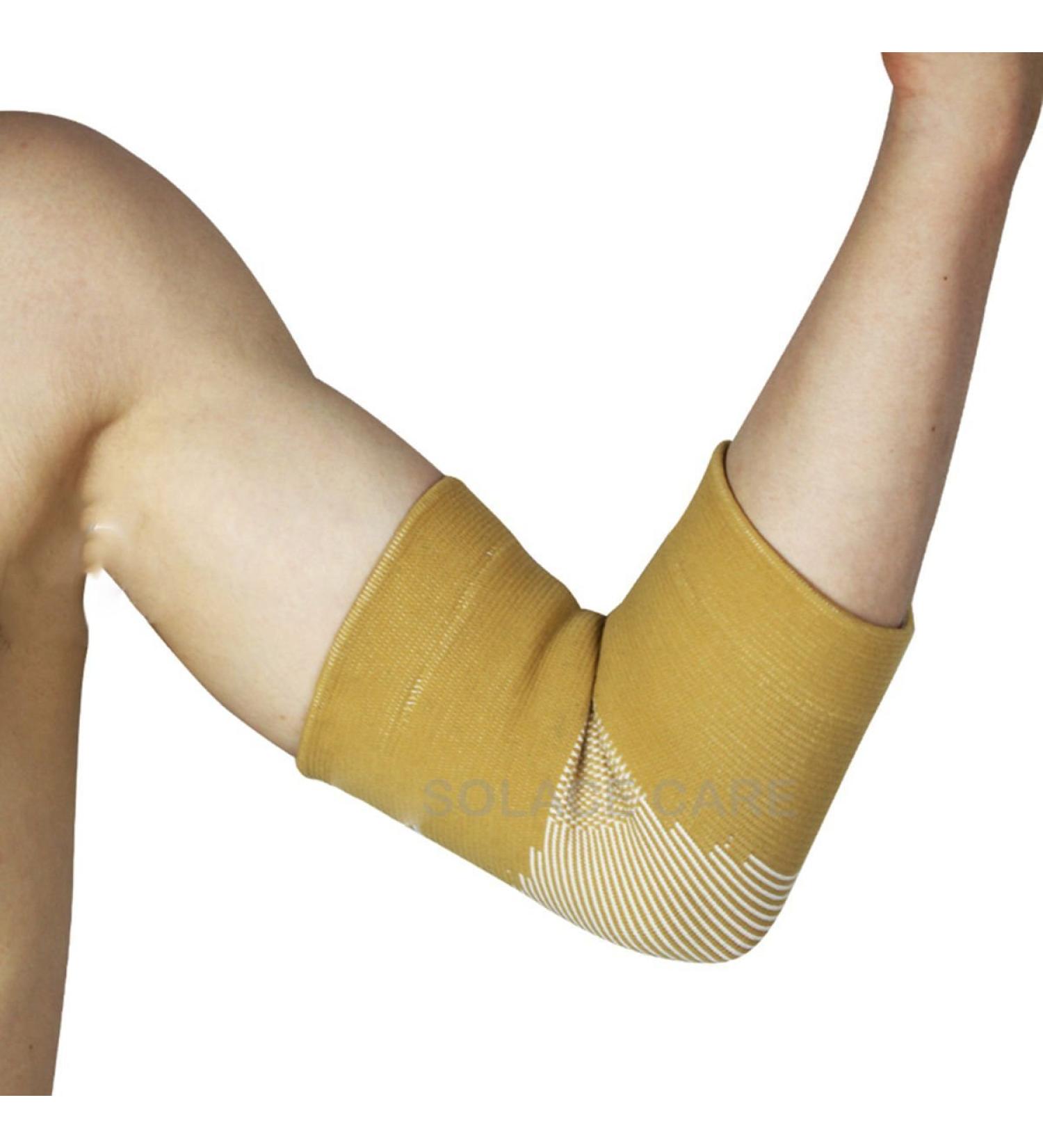 1 x Elbow Support Cover and Elbow Brace by Solace Care Lightweight NonSlip TennisGolfers Elbow Pain Golf Weightlifting for Men and Women - Buy Online on GoSupps.com