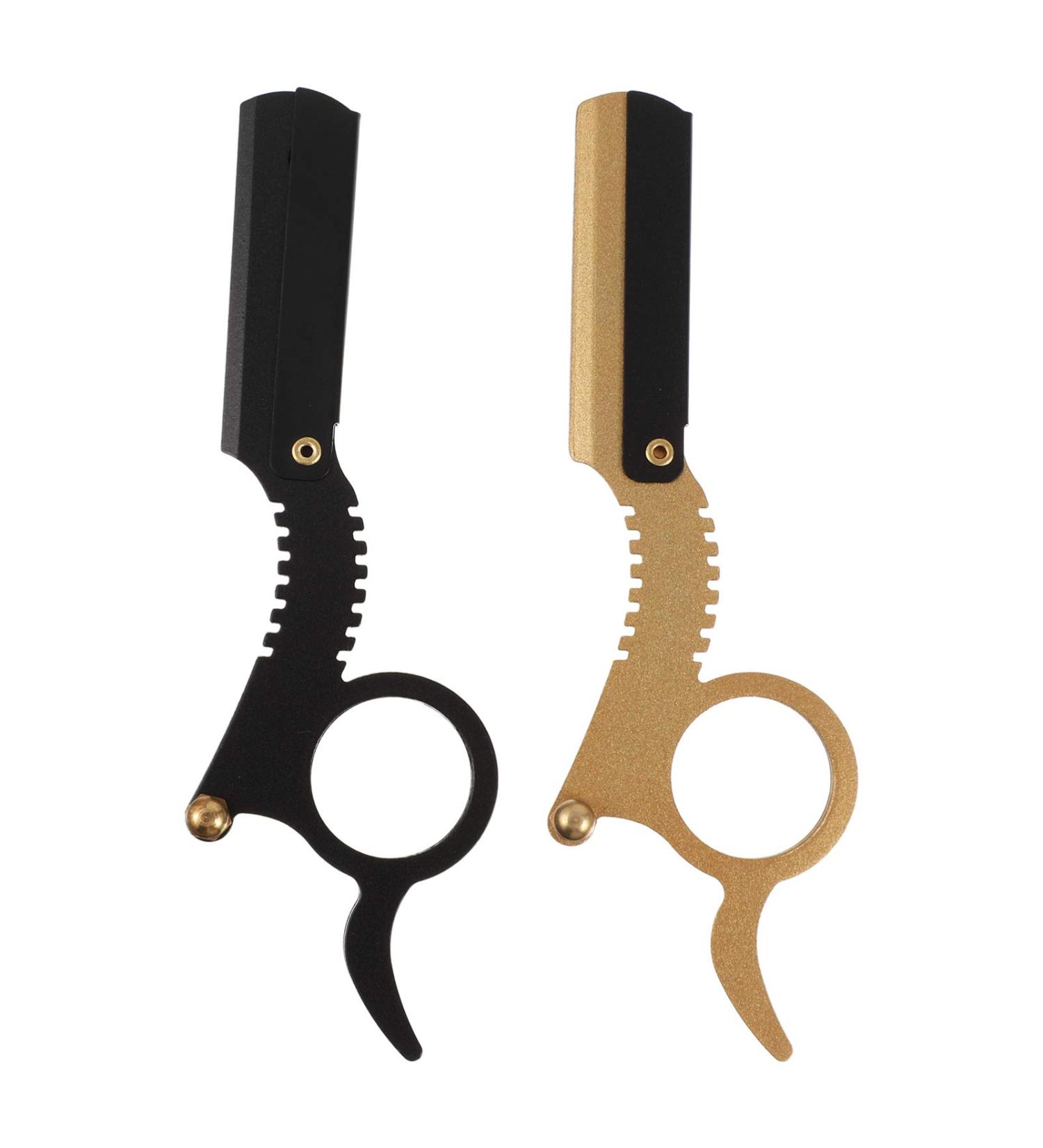 Lurrose Ergonomic Beard Razor & Mustache Trimmer - Stainless Steel Eyebrow Clipper for Precision Grooming | International Shipping Available - Buy Online on GoSupps.com