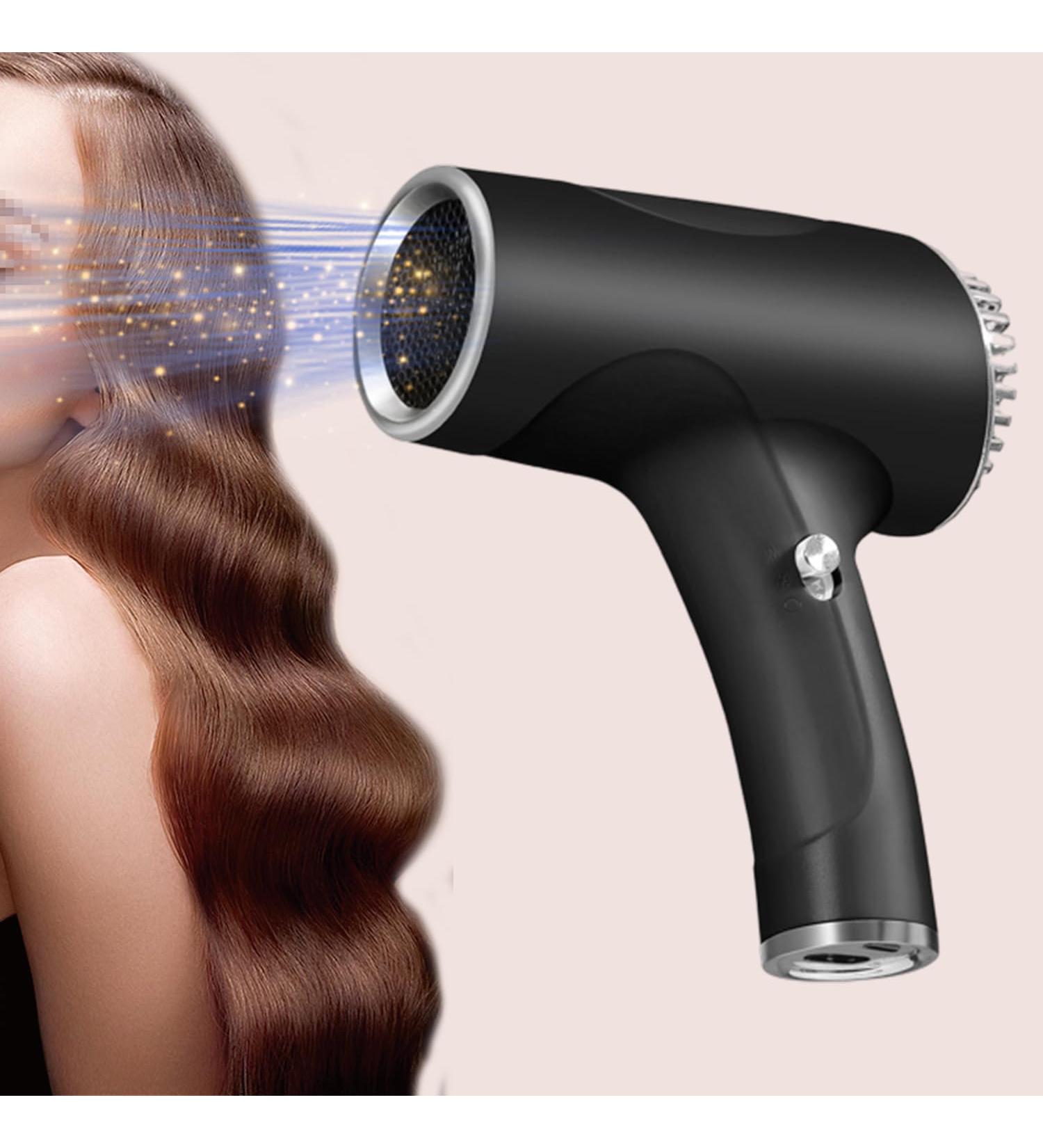 Handheld Cordless Hair Dryer Rechargeable Portable Hairdryer Free Standing Hair Air Blower for Outdoor Lightweight Mini Blow Dryer Ideal for Holiday and Travel Black - Buy Online on GoSupps.com