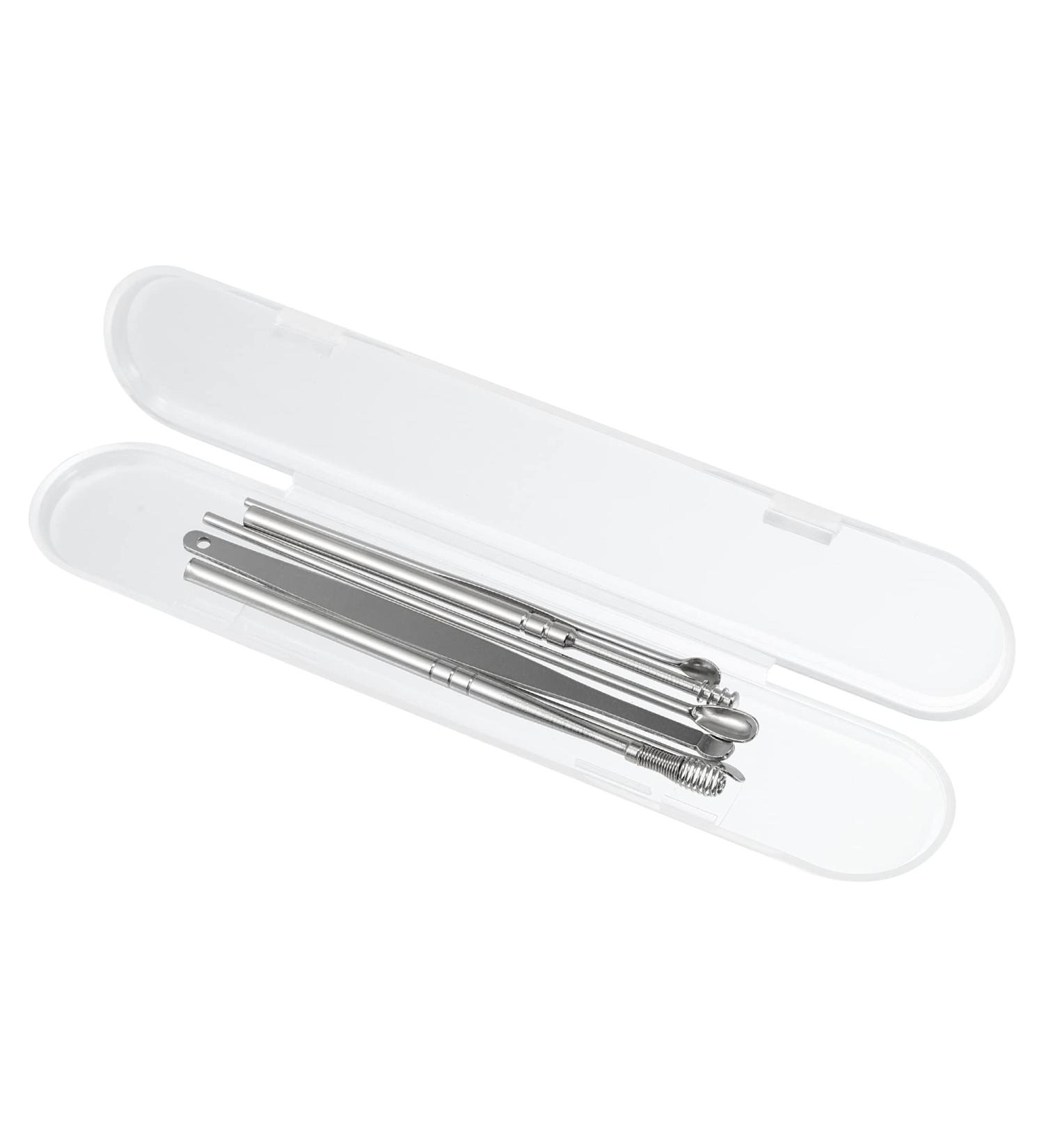 VOCOSTE 6Pcs Stainless Steel Ear Cleansing Tool Set with Plastic Storage Box - Ear Care Kit - Buy Online on GoSupps.com