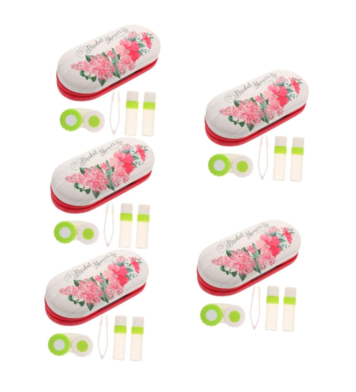 Partykindom Double-Lodged Glasses Case - Portable Travel Kit for Glasses & Contact Lenses with Mirror | Stylish PU Design | Ideal for Vacation & Daily Use - Buy Online on GoSupps.com