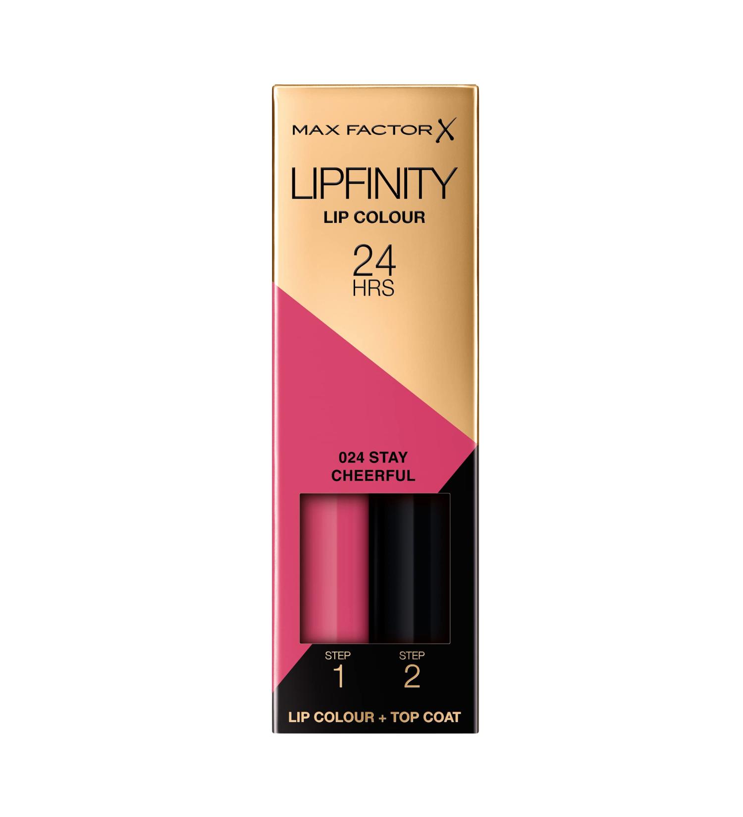 Max Factor Lipfinity Long-Lasting Two Step Lipstick - 24 Stay Cheerful 4.2 g - Buy Online on GoSupps.com