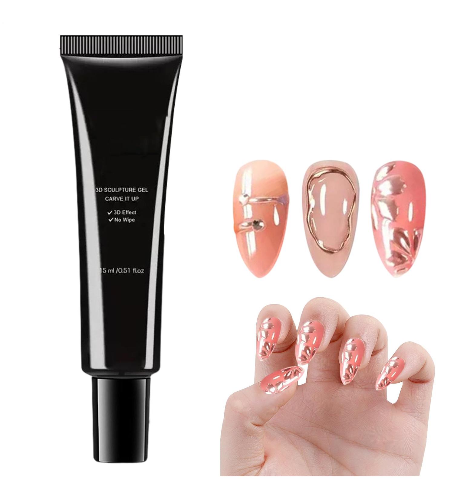  Opilroyn 3D Nail Sculpting Gel - 15ml - Clear Gel - UV Compatible - Perfect for 3D designs at home or in the salon - Long-lasting nail art - Buy Online on GoSupps.com