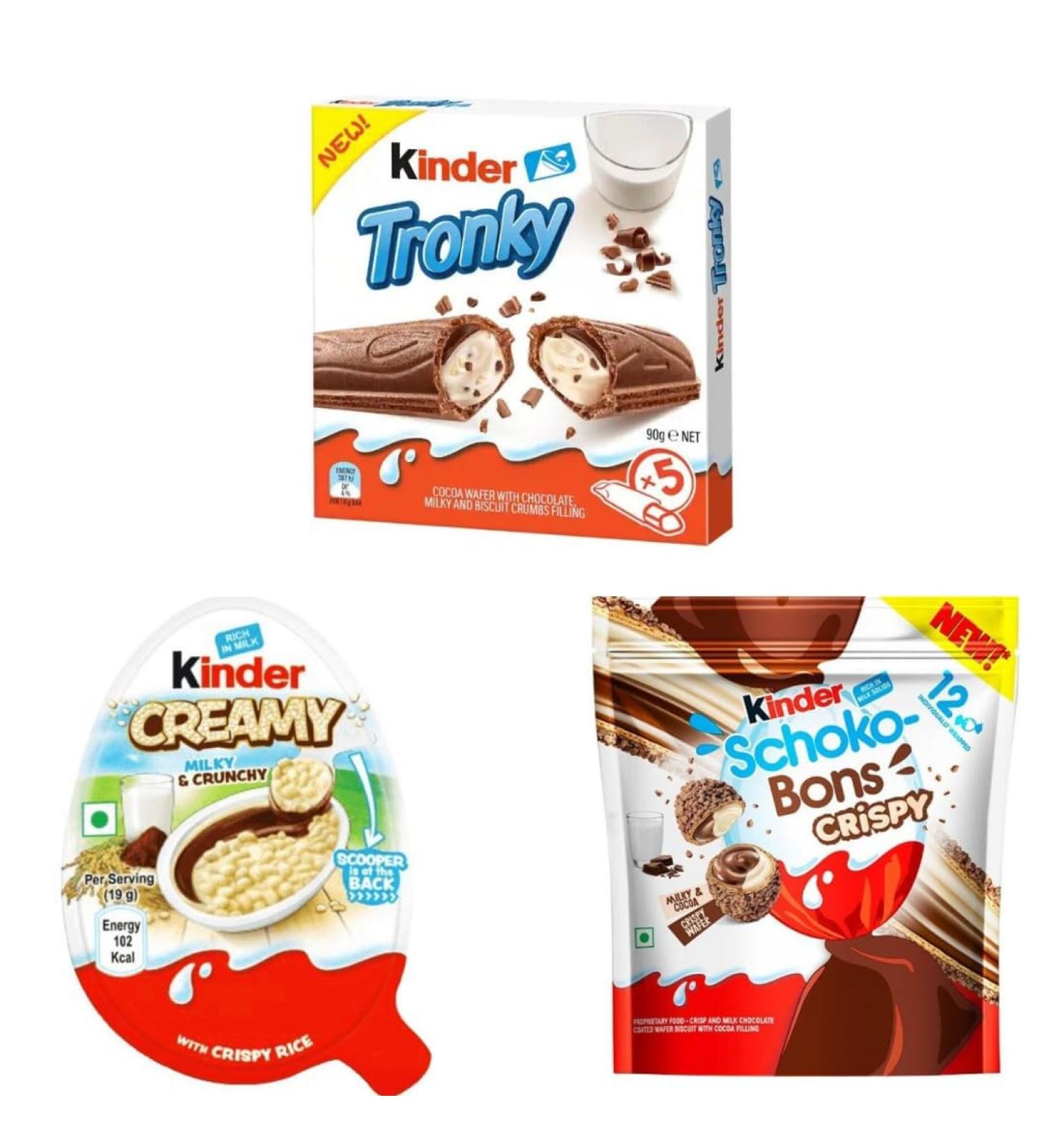 Buy Kinder Creamy & Crispy Chocolate Bons 89g | Kinder Tronky - International Shipping Available - Buy Online on GoSupps.com