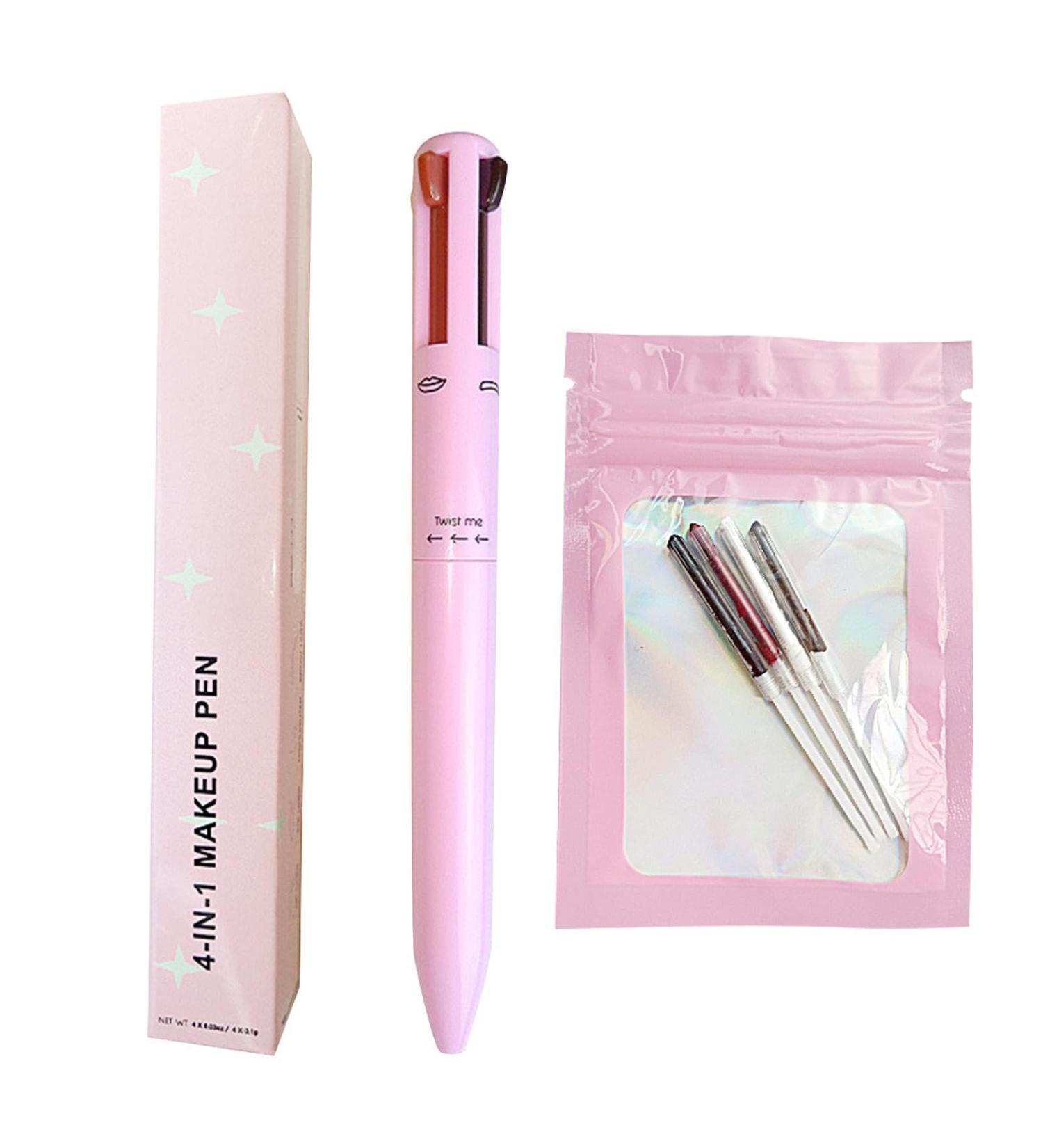  Deno 4-in-1 Makeup Set: Eyebrow Pencil Eyeliner Lip Liner and Highlighter. Multicolored Eyebrow Pencil Waterproof Eyebrow Pencil for Eyes Lips and Face. - Buy Online on GoSupps.com