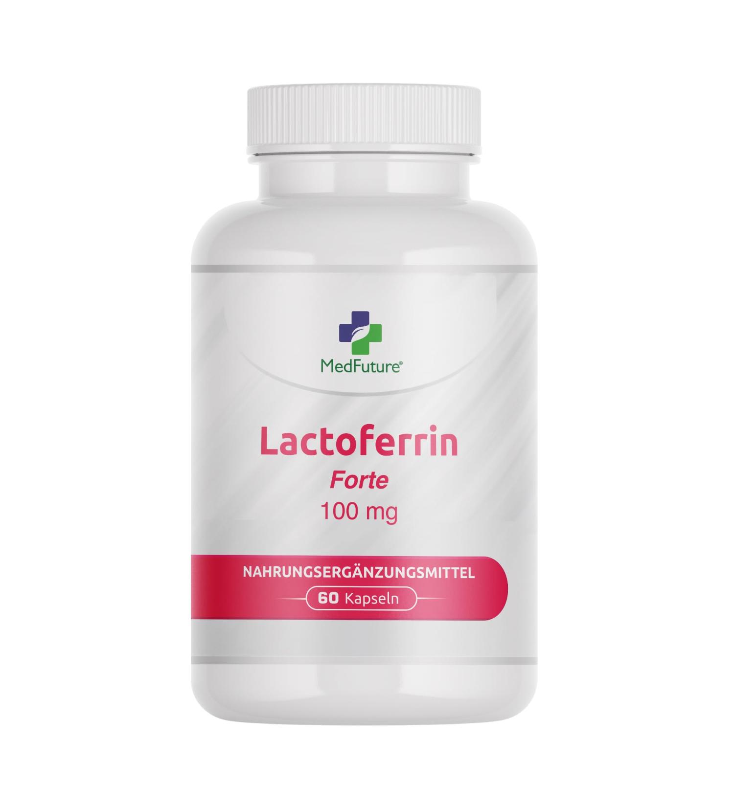Lactoferrin 100 mg - 60 Capsules | Boost Iron Absorption & Immune Function | Premium Dietary Supplement for Adults - International Shipping Available - Buy Online on GoSupps.com