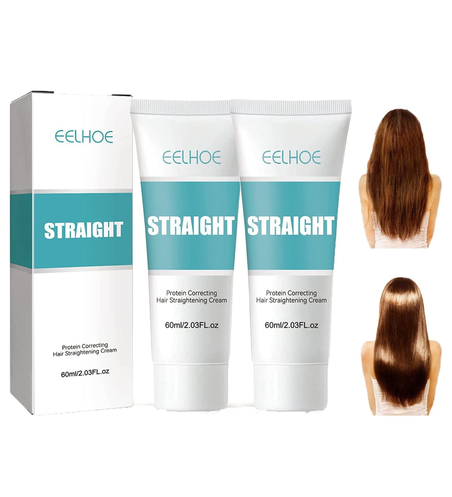 2Pcs Protein Hair Straightening Cream - Nourishing Silk & Shine Formula for All Hair Types - Buy Online on GoSupps.com