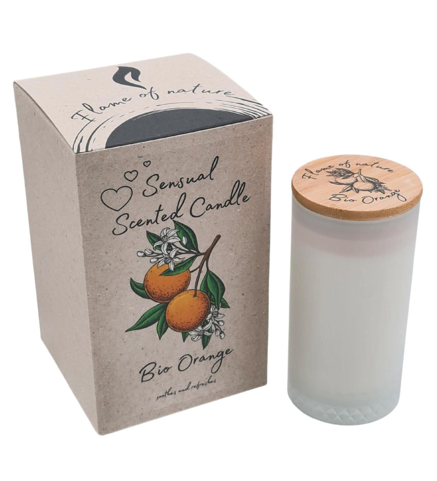 Buy Sensual Fragrance Candle - Flame of Nature | Organic Soy Wax & Orange Essential Oil for Aromatherapy - Buy Online on GoSupps.com