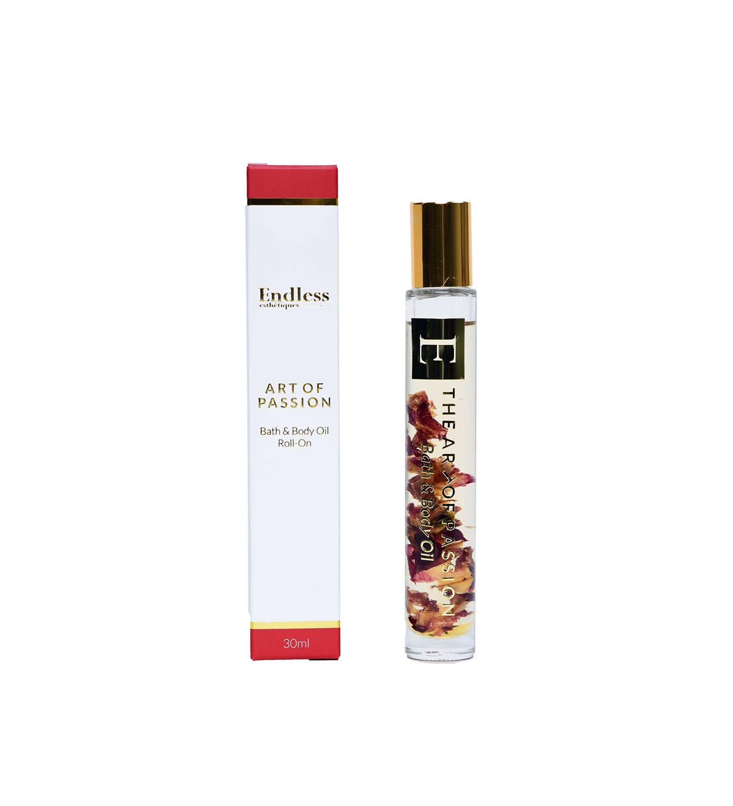 Endless Esthetiques Art of Passion Rose & Ambrette Bath and Body Oil | Organic Moisturizing Skin Oil for Travel with Great Fragrance - Buy Online on GoSupps.com