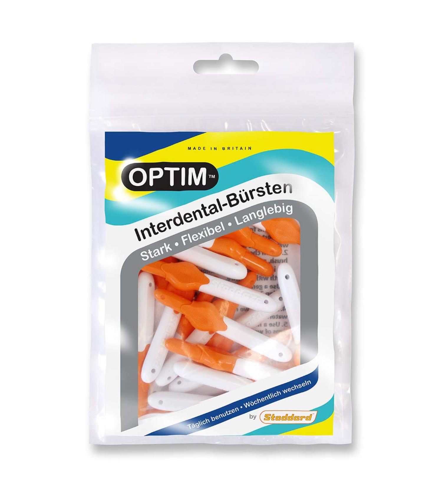 Stoddard Interdental Brushes 25 Pack - Orange Size 1 (0.45mm) | Best for Oral Care & Dental Hygiene - Buy Online on GoSupps.com