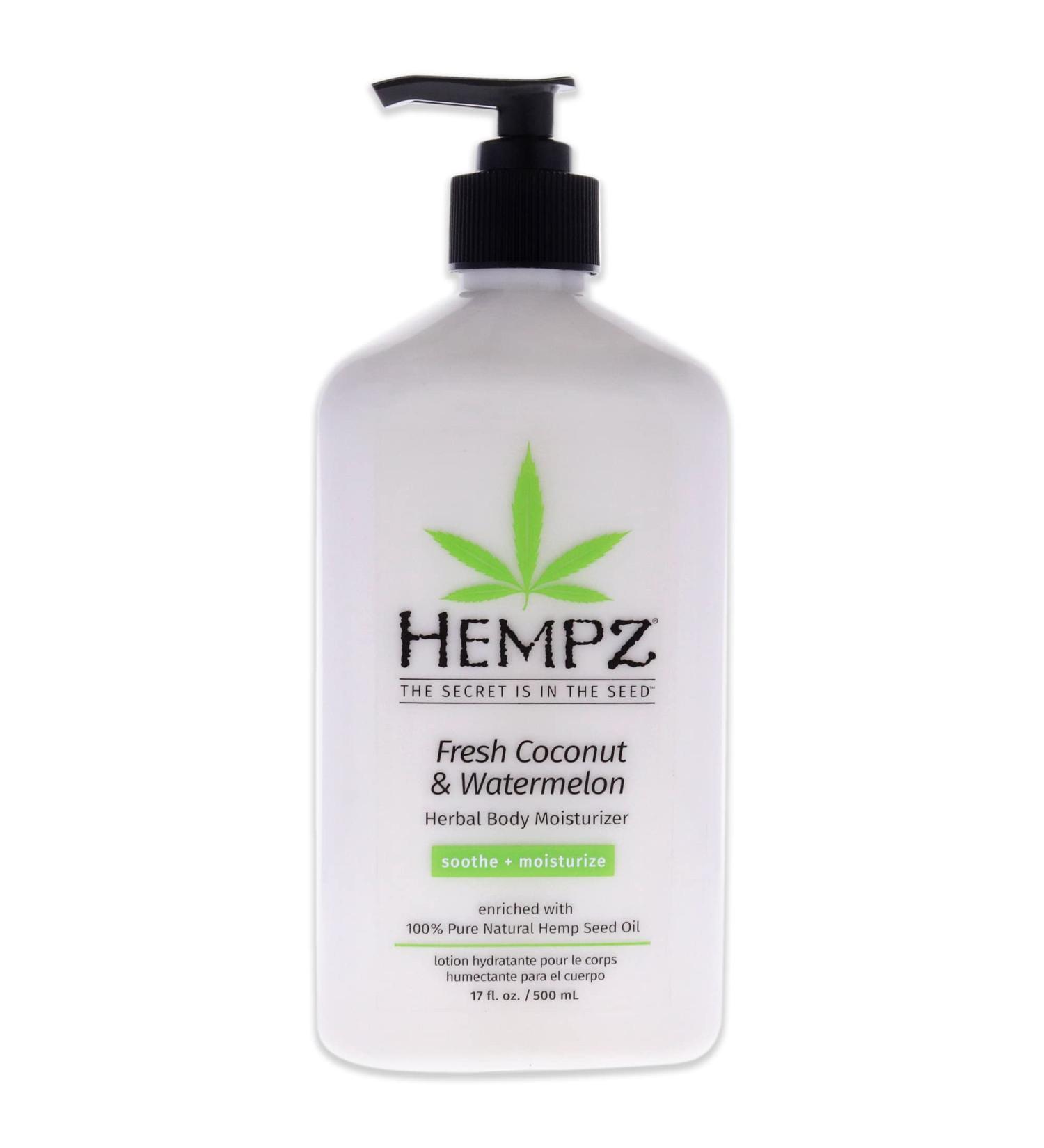 Hempz Fresh Coconut and Watermelon Herbal Body Moisturizer For Unisex 17 oz Moisturizer