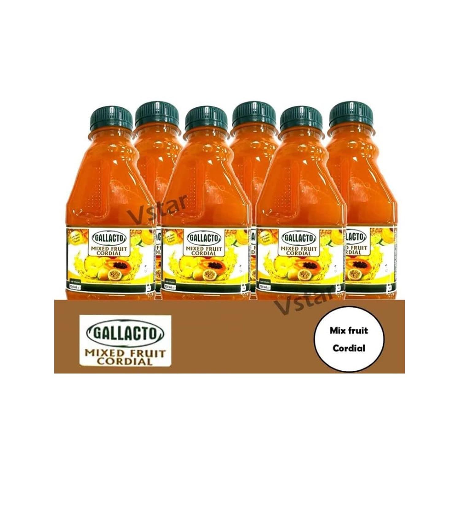Gallacto Mixed Fruit Cordial 750ml | Pack of 2