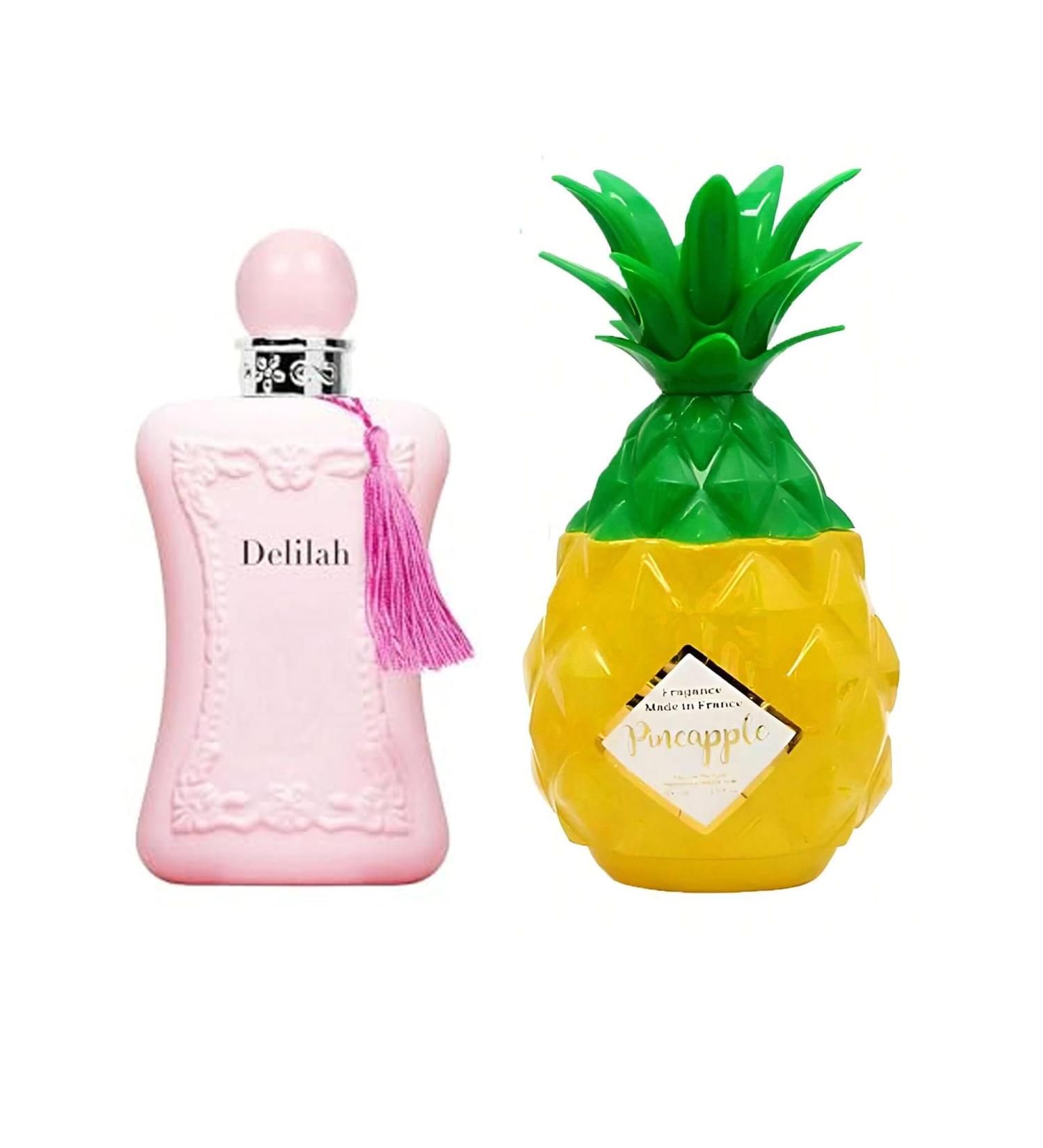 Women's Delilah&Pineapple Perfume Set Romantic Floral Scent Eau De Parfum Spray for Women 3.4 Fl Oz Each Bottle Daily Used Fragrance - Buy Online on GoSupps.com