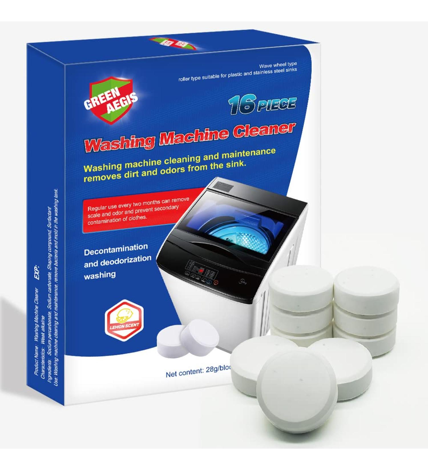 Eco-Friendly Washing Machine Cleaner & Descaler - 16 Tablets (448g) | Deep Clean Front & Top Loading Washers, Drum & Tub Seals - Buy Online on GoSupps.com