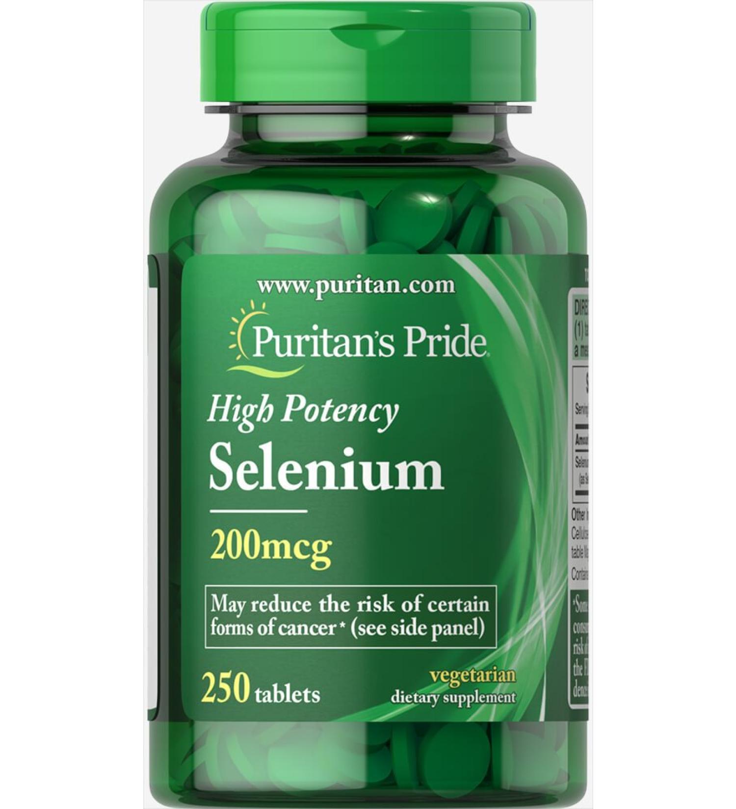 Puritan's Pride High Potency Selenium 200mcg 250 ct