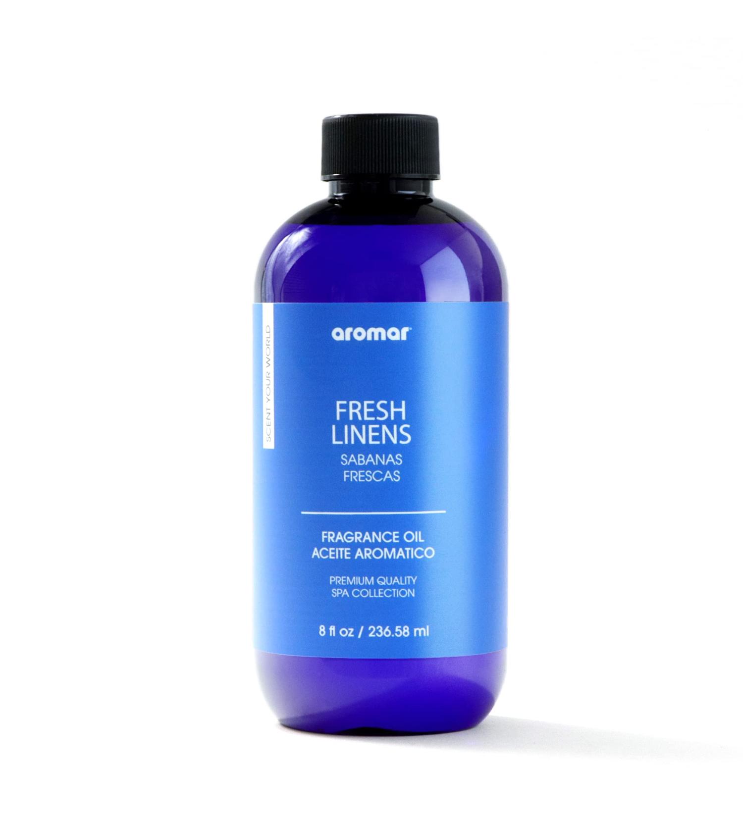AROMAR Fresh Linen Fragrance Oil 235ml - Uplifting Aroma for Diffusers Aromatherapy Soap Making Candles & Home Scents - International Shipping Available - Buy Online on GoSupps.com