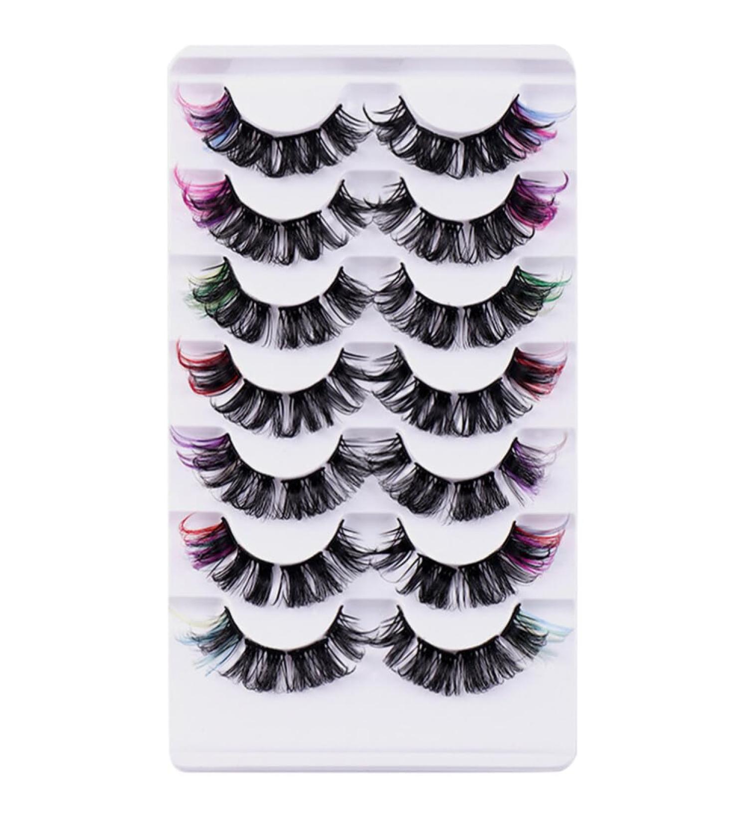 FRCOLOR 7 Pairs Eyeshine Lashes Cluster Lashes Colored Lash Extensions Lash Clusters with Color Individual Lashes False Lash Extensions Lashes with Color Eyelash Artificial Fiber Extend - Buy Online on GoSupps.com