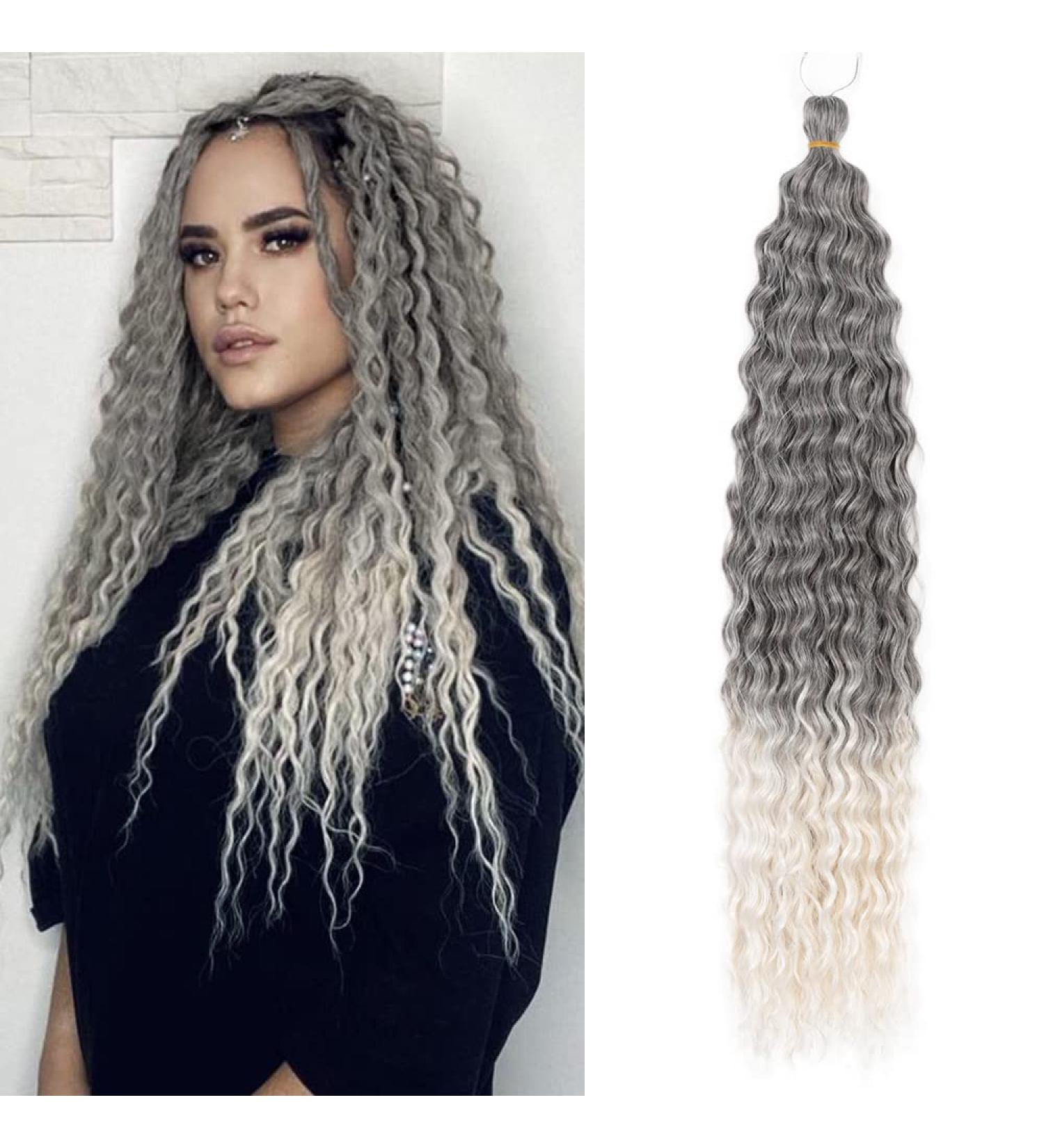 Deep Twist Crochet Hair - 22 Inch Synthetic Ombre Kinky Curl Extensions | 3 Packs Waterwell Twist Braided Hairstyles - Buy Online on GoSupps.com