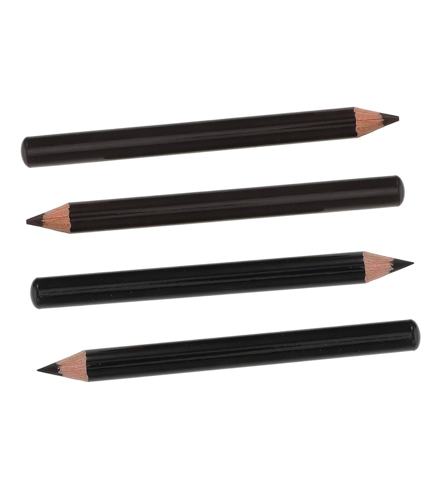 Beatifufu 4pcs Wooden Eyebrow Pencil Brow Filler Pen Soft Brown Eyebrow Pencil Eyebrow Liner Pen Shaper - Buy Online on GoSupps.com