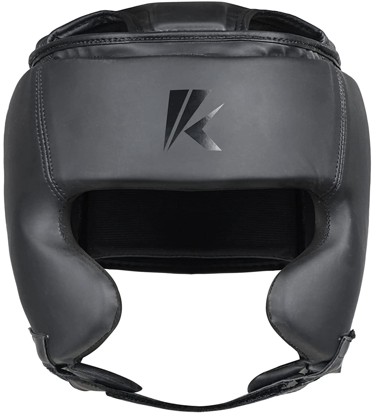 Kruzak Unisex Boxing Headgear - Adjustable Padded MMA Training Gear for Kickboxing & Martial Arts - Matte Black, Small-Medium - Buy Online on GoSupps.com