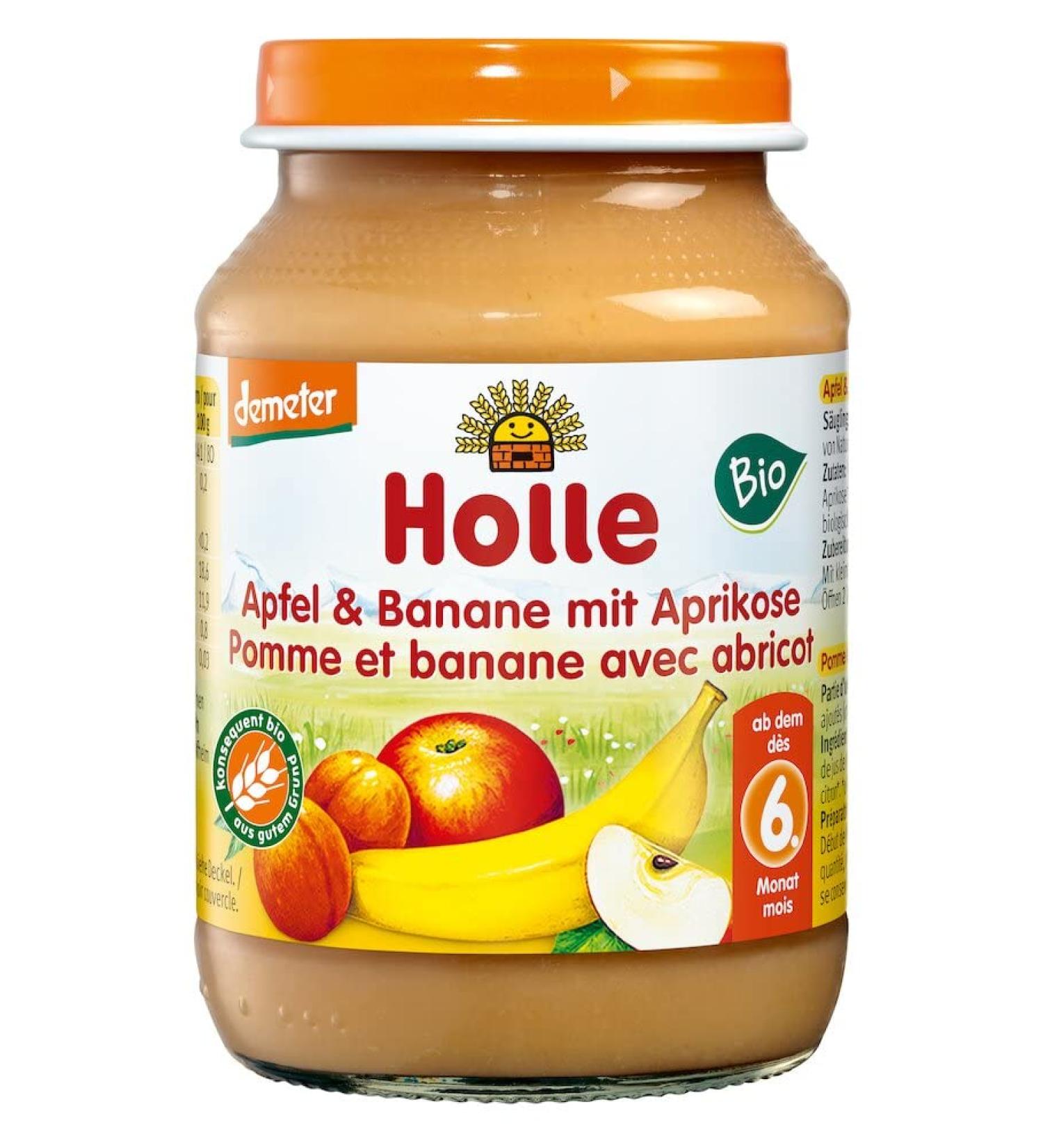 Holle Organic Apple & Banana with Apricot (6 x 190 gr)