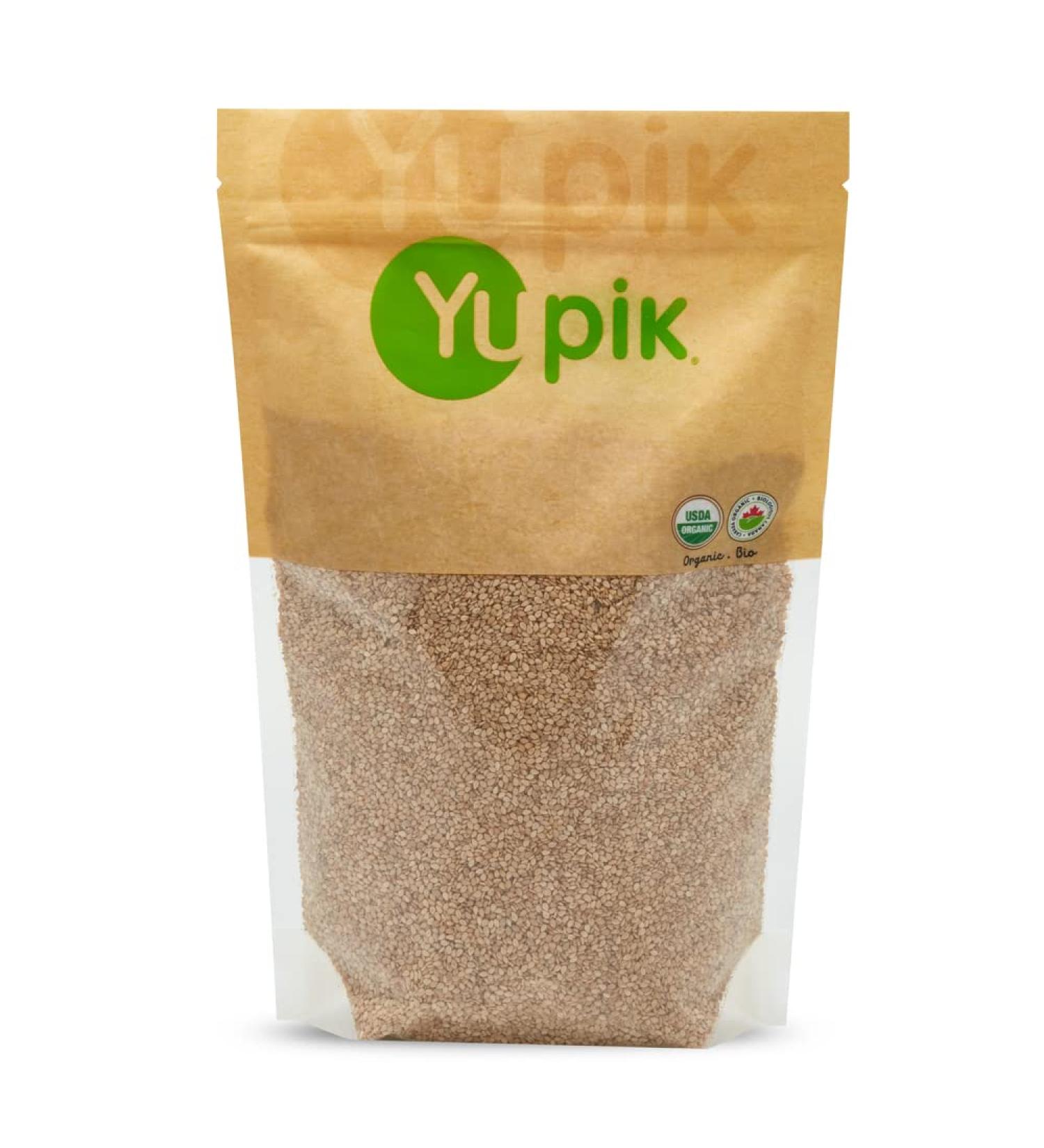 Yupik Organic Natural Sesame Seeds 1 kg Gluten-Free Non-GMO Vegan Kosher Raw Whole Seeds Unsalted Plant-Based Protein Source of Fiber Iron & Calcium Ideal for Topping Cooking & Baking 1 kg (Pack of 1) - Buy Online on GoSupps.com