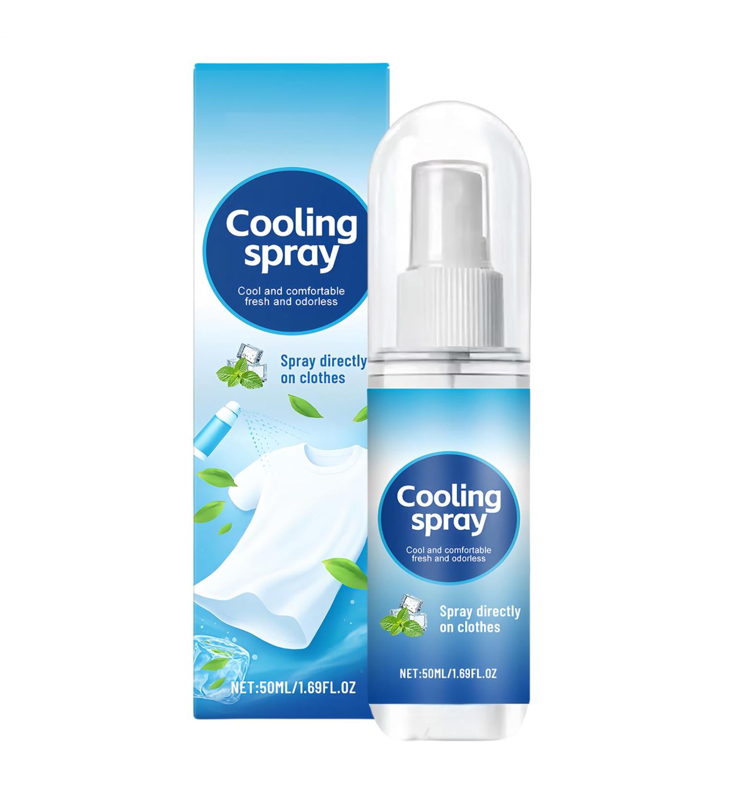 Cooling Mist Spray 50ml Instant Cooling Face & Body Mist for Heat Stroke Prevention Instant and Lasting Refreshing Water with Quick Cool Down Effect for Skin and Clothes Outdoor Sport Hot Weather - Buy Online on GoSupps.com