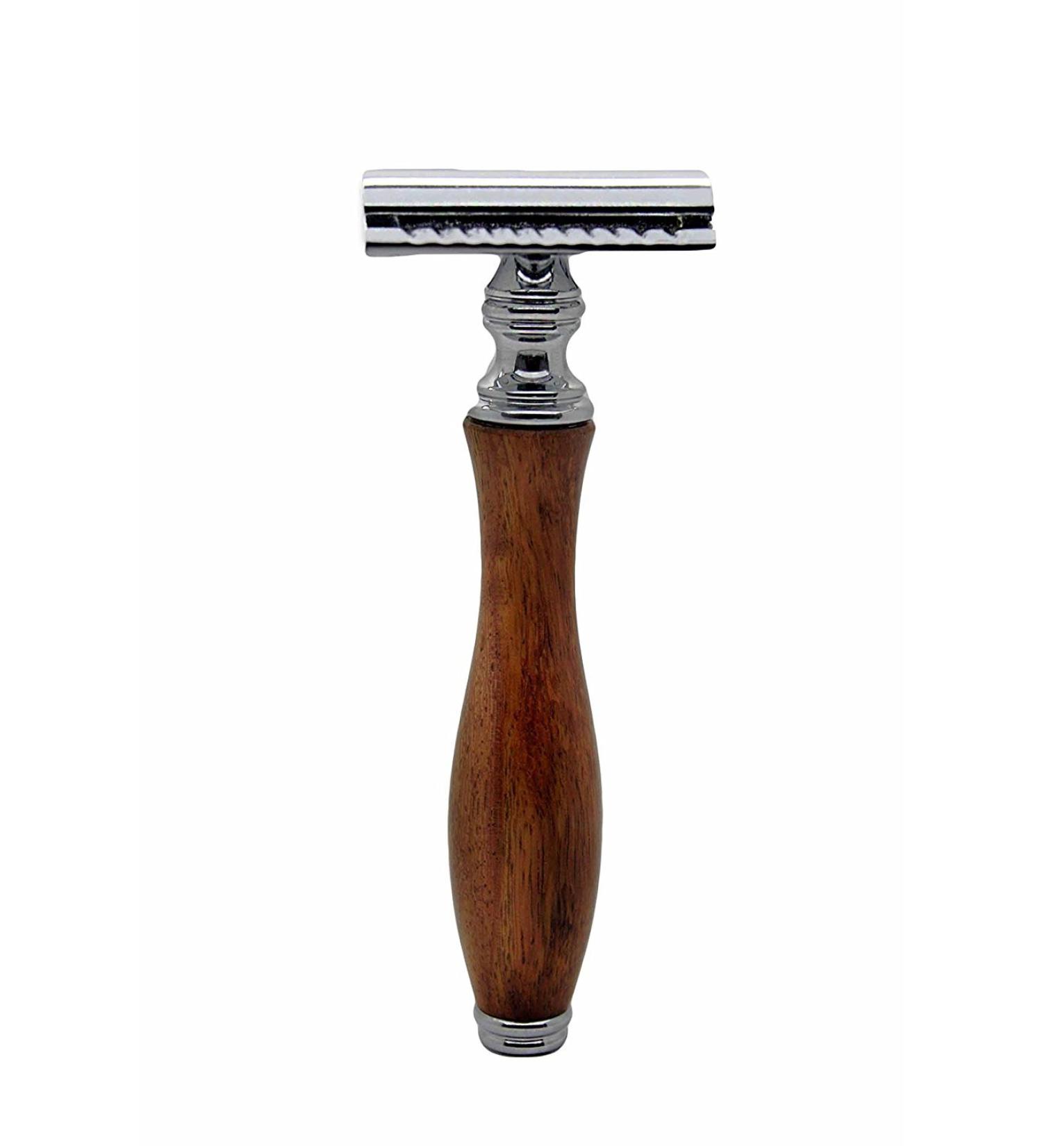 Safety razors (not sound included) with the wood made of wood gives gripped perfectly and smooth finishing.For all kinds of men's skins