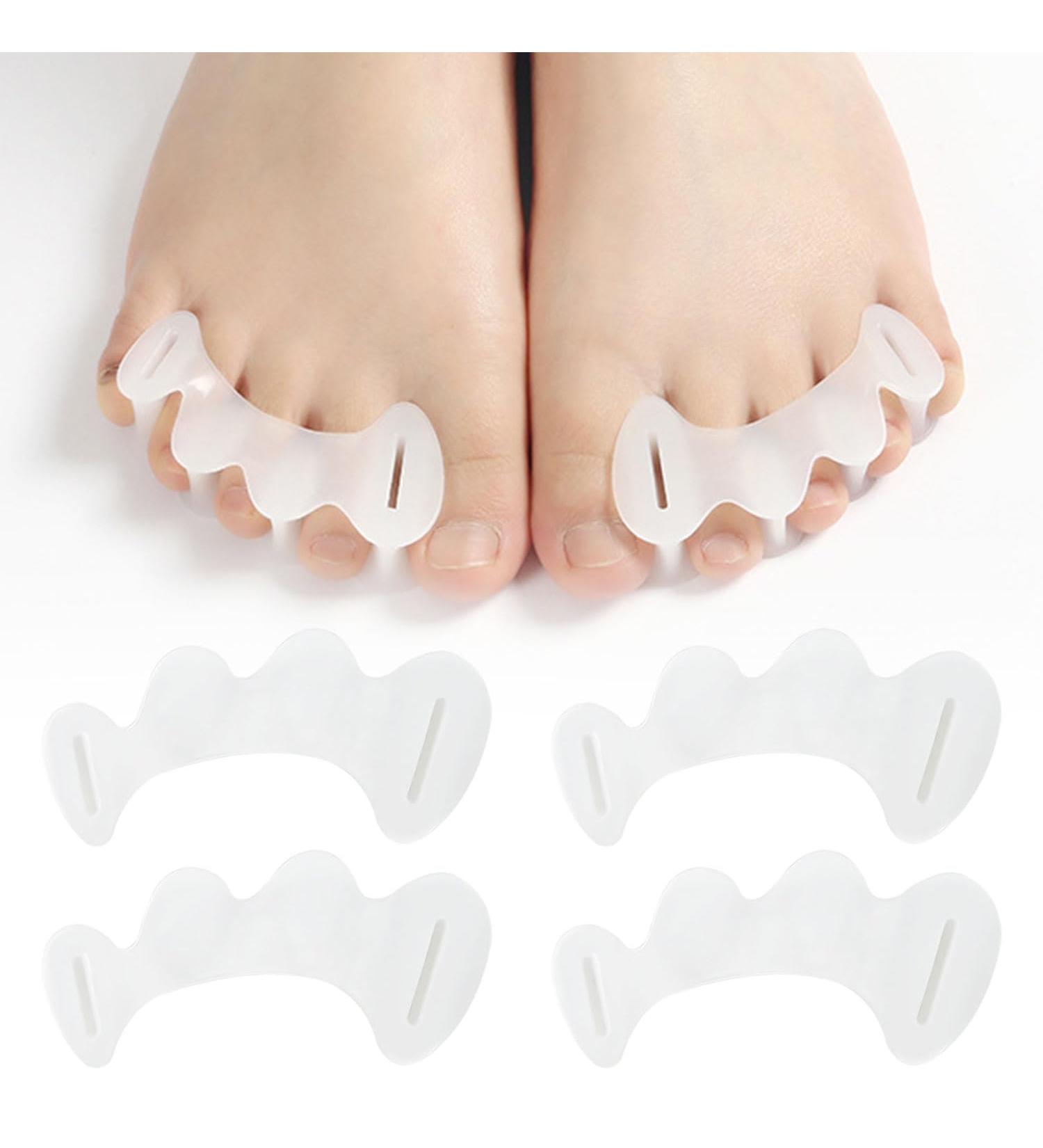 3 Pairs Silicone Toe Spacers & Straighteners for Bent and Overlapping Toes - Men & Women (Medium) - Buy Online on GoSupps.com