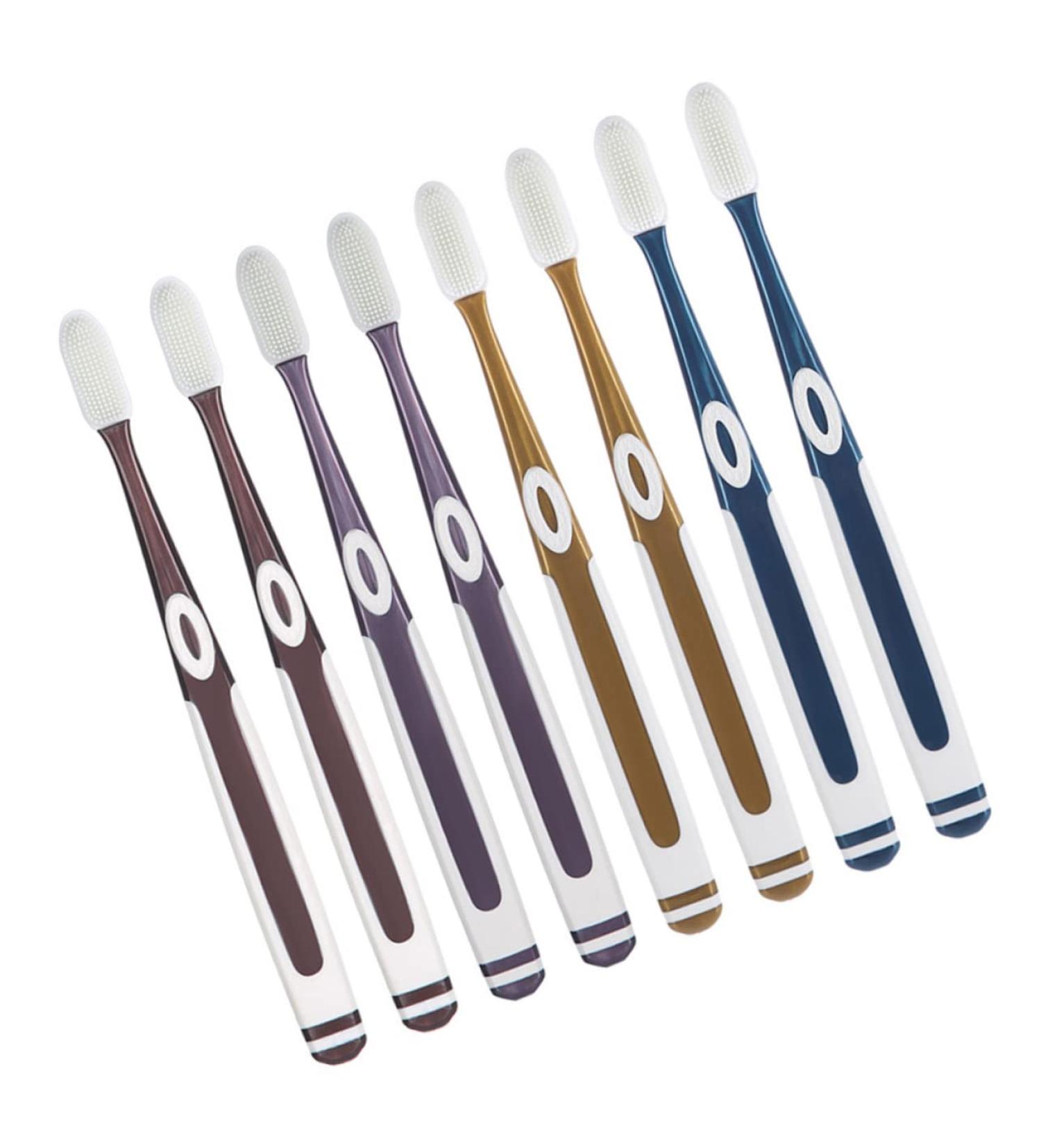Shop Hapinary 8-Piece Nano Toothbrush Set | Ergonomic Medium Travel Toothbrushes for Adults - Compact & International Shipping Available - Buy Online on GoSupps.com
