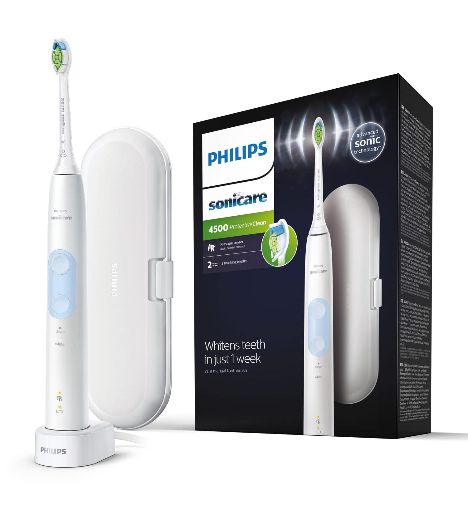Philips Sonicare ProtectiveClean 4500 Electric Toothbrush - HX6839/28 2 Cleaning Programs Pressure Control Timer & Travel Case - Best Whitening & Gentle Care - Buy Online on GoSupps.com