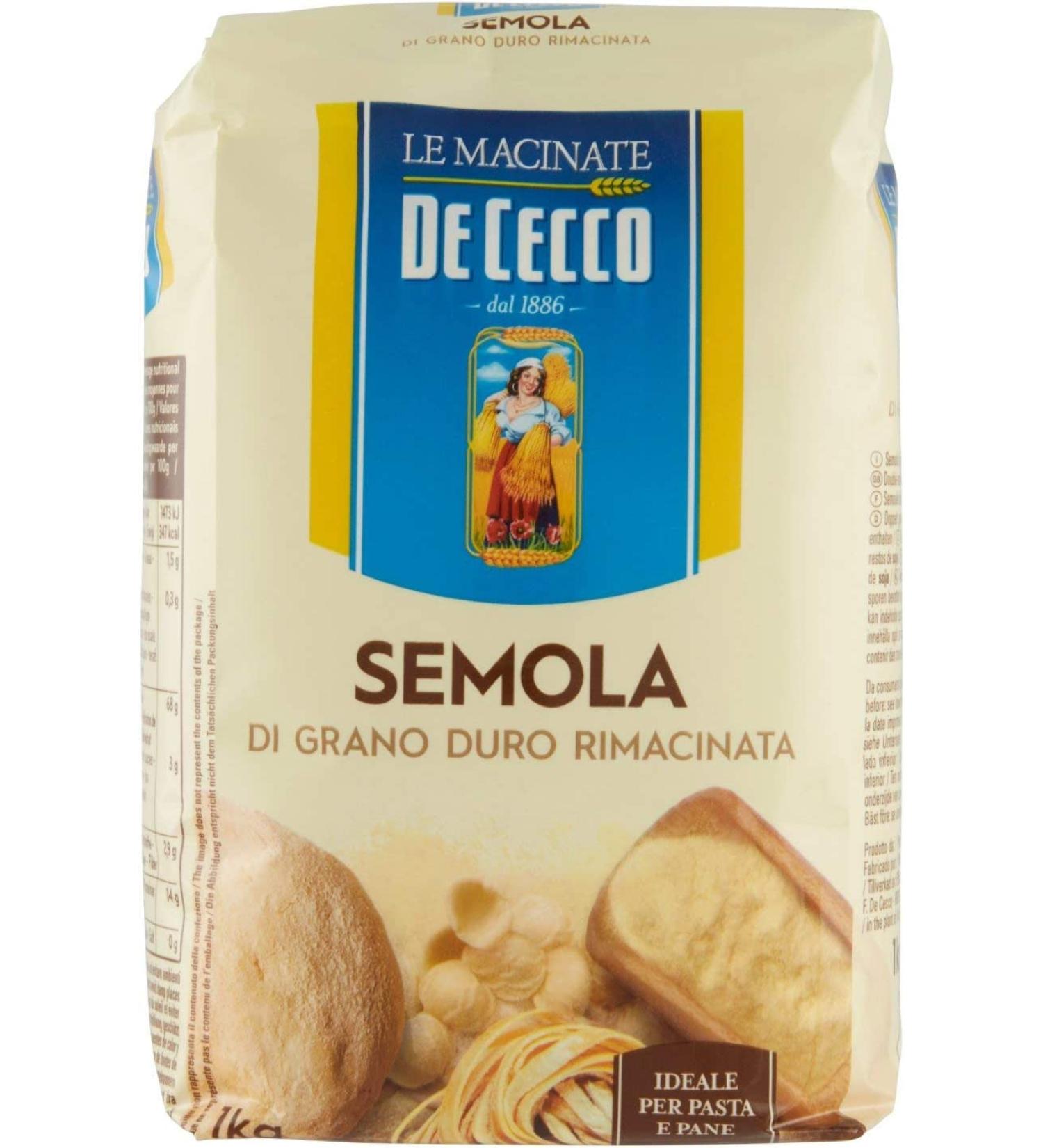 10 x De Cecco harde tarwegroet Remilled durum wheat semolina + Italiaanse gourmet pulp 400 g - Buy Online on GoSupps.com