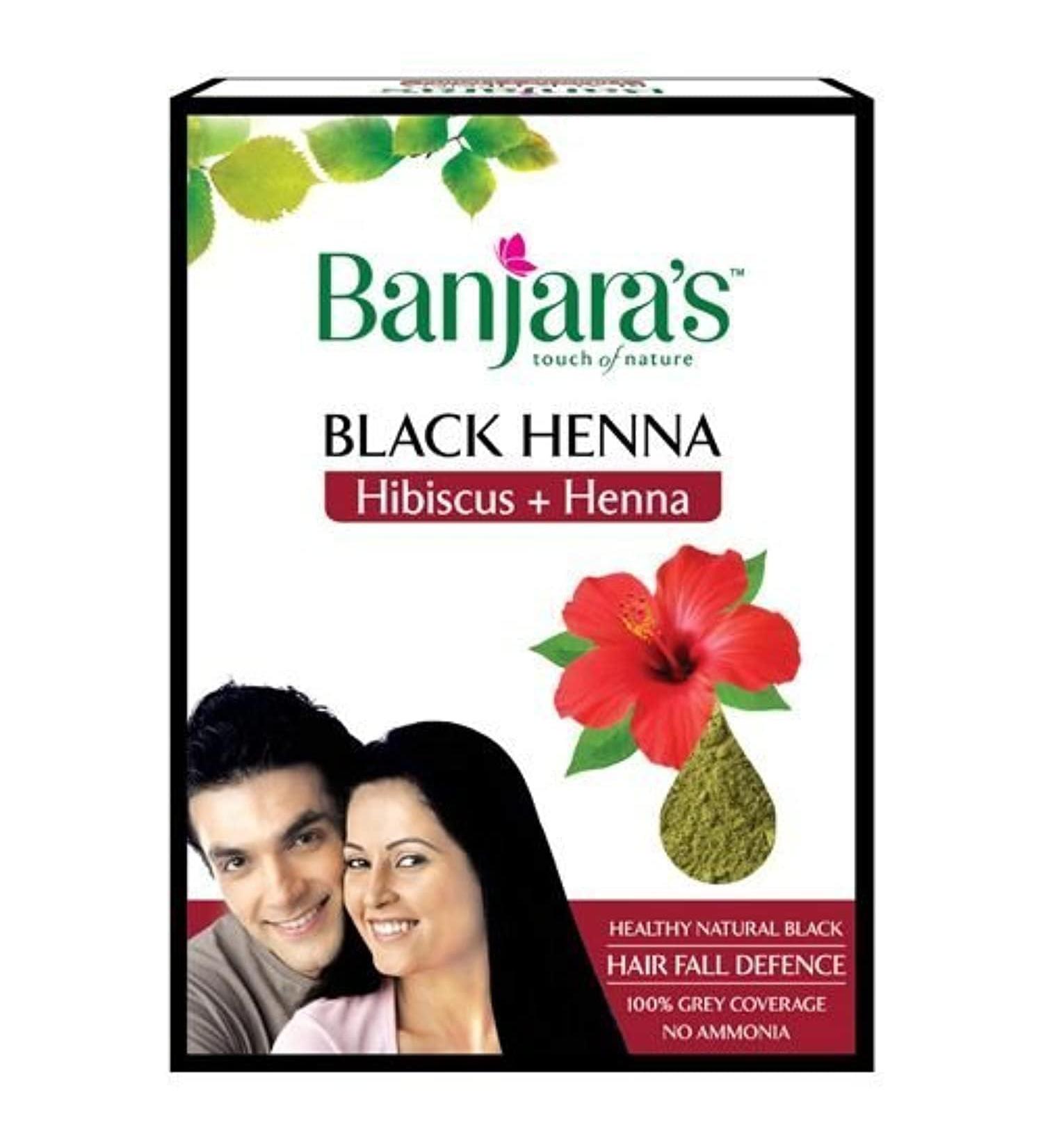 Banjara's Black Henna Hibiscus + Henna - Healthy Natural Black - 50g