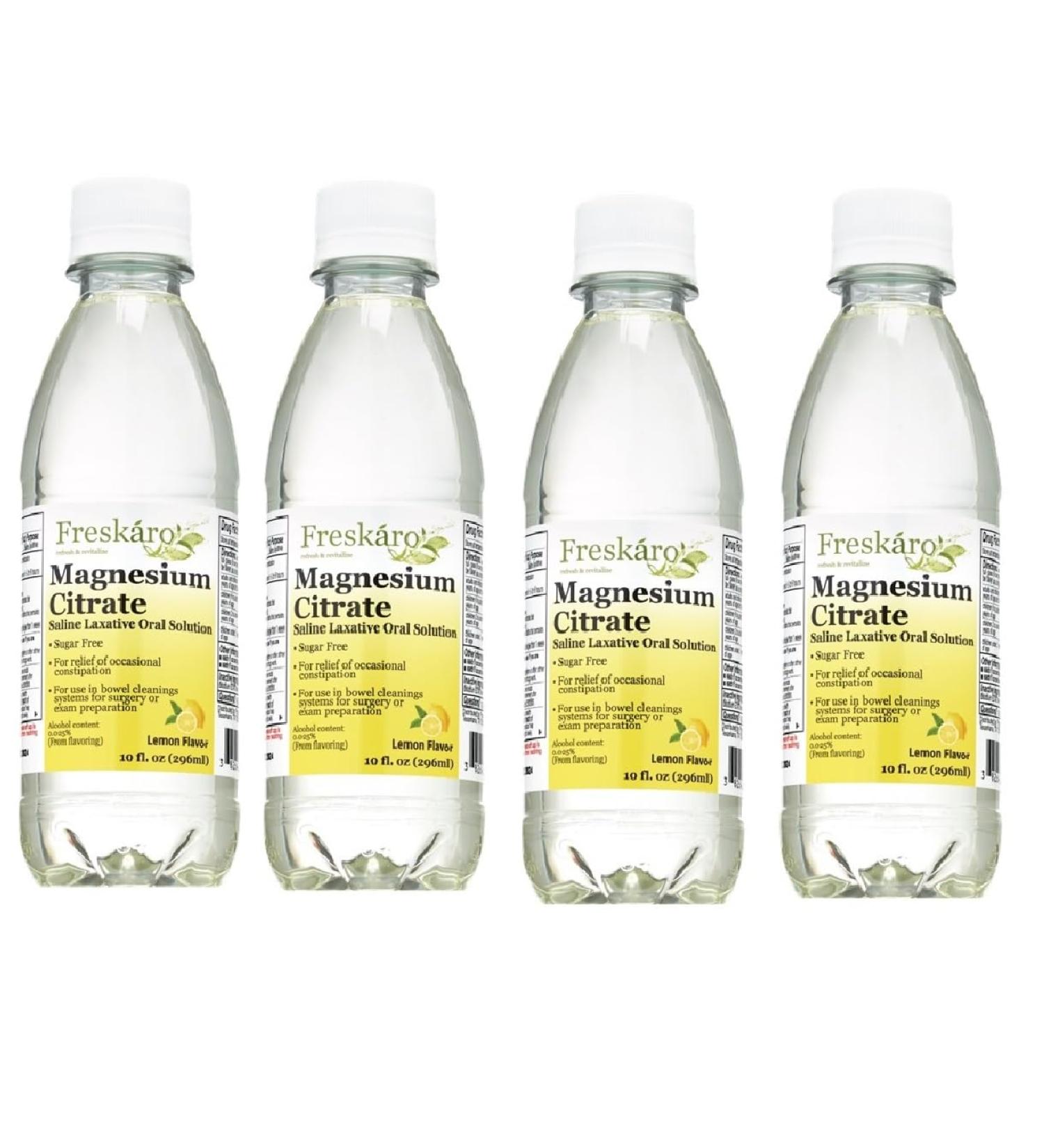 Magnesium Citrate Solution Lemon 10 fl oz (4 Pack)
