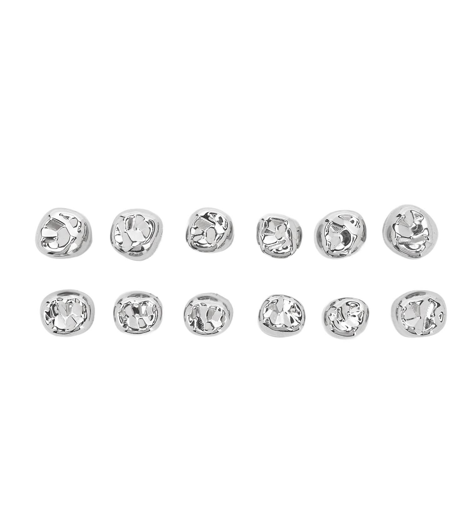 Buy 12 Pieces Molar Metal Crowns - Stainless Steel Temporary Crown Veneers for Anterior & Back Teeth Restoration - Buy Online on GoSupps.com