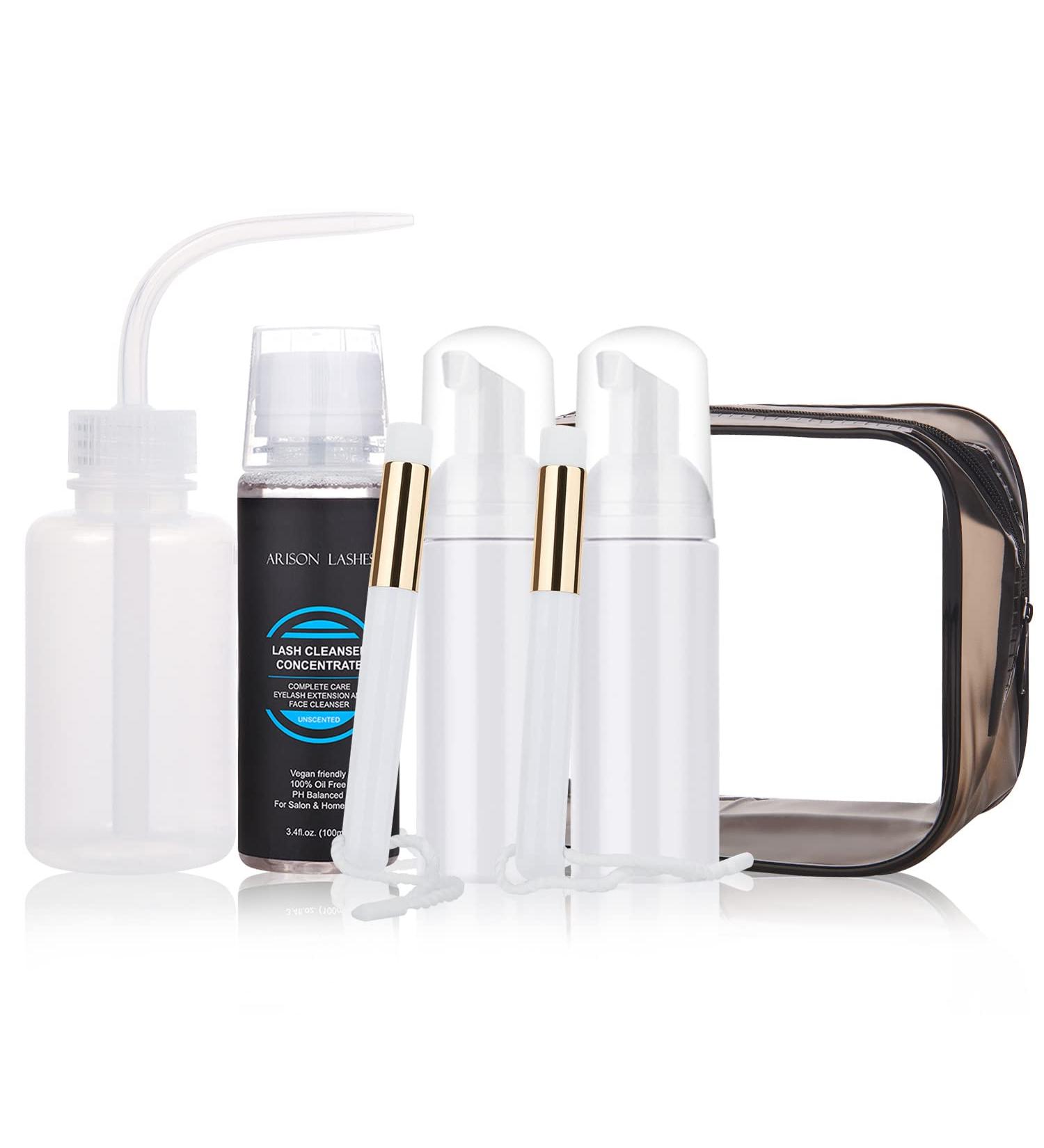 Eyelash Cleaner Concentrate 100ml Set | Paraben & Sulfate Free | For Extensions & Natural Lashes | Salon & Home Use | Makeup Remover | Unscented - Buy Online on GoSupps.com