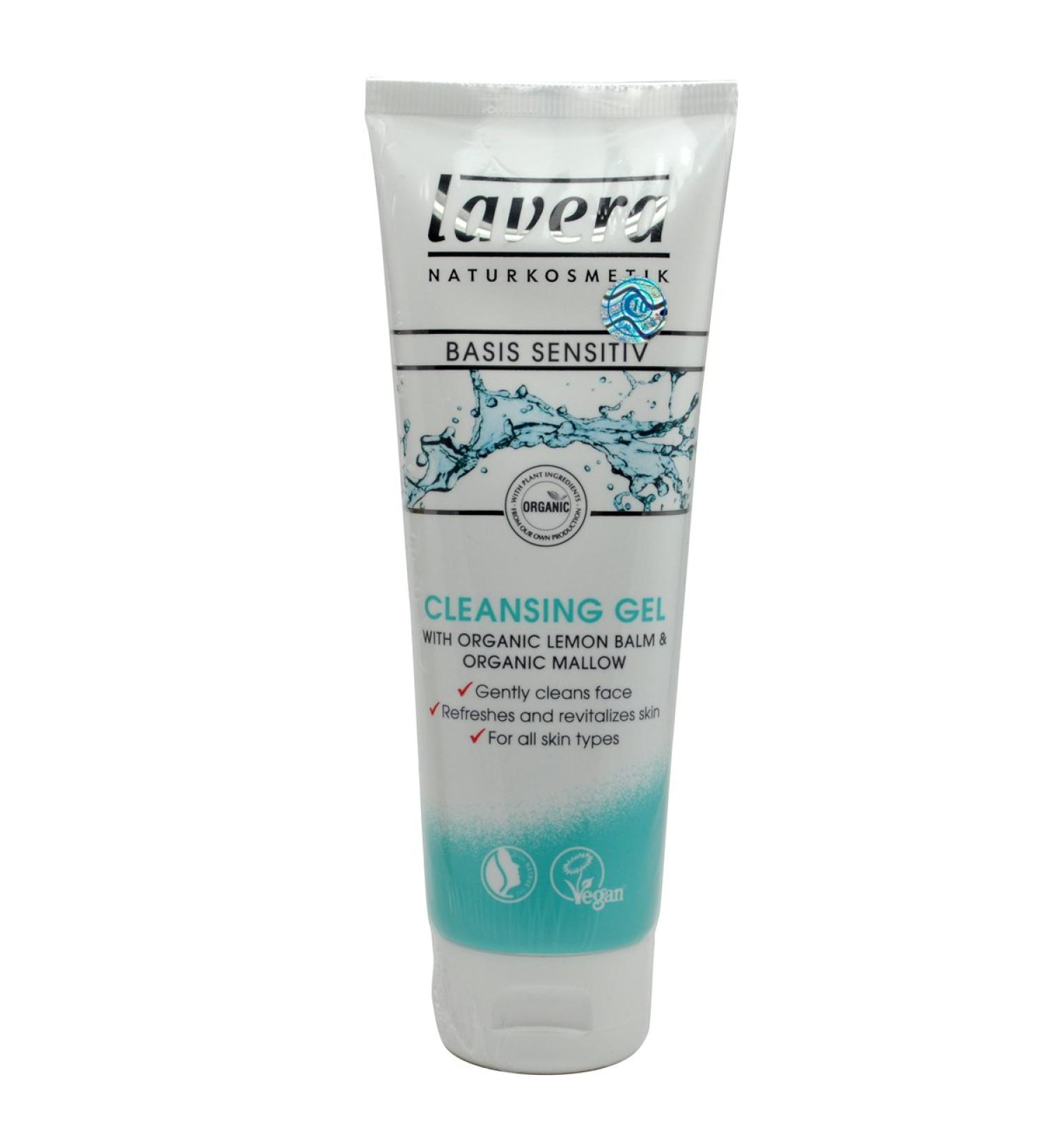 Lavera Basis Sensitiv Cleansing Gel 125ml | Gentle & Natural Facial Cleanser - International Shipping Available - Buy Online on GoSupps.com