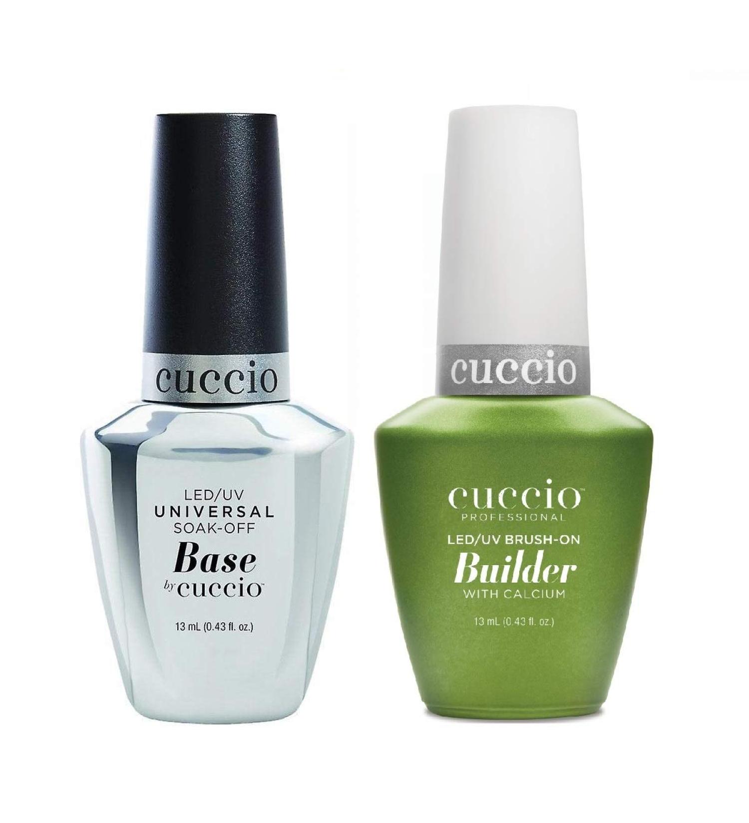 Cuccio LED/UV Universal Base Soak-Off & Brush-On Builder 0.43oz Duo Set