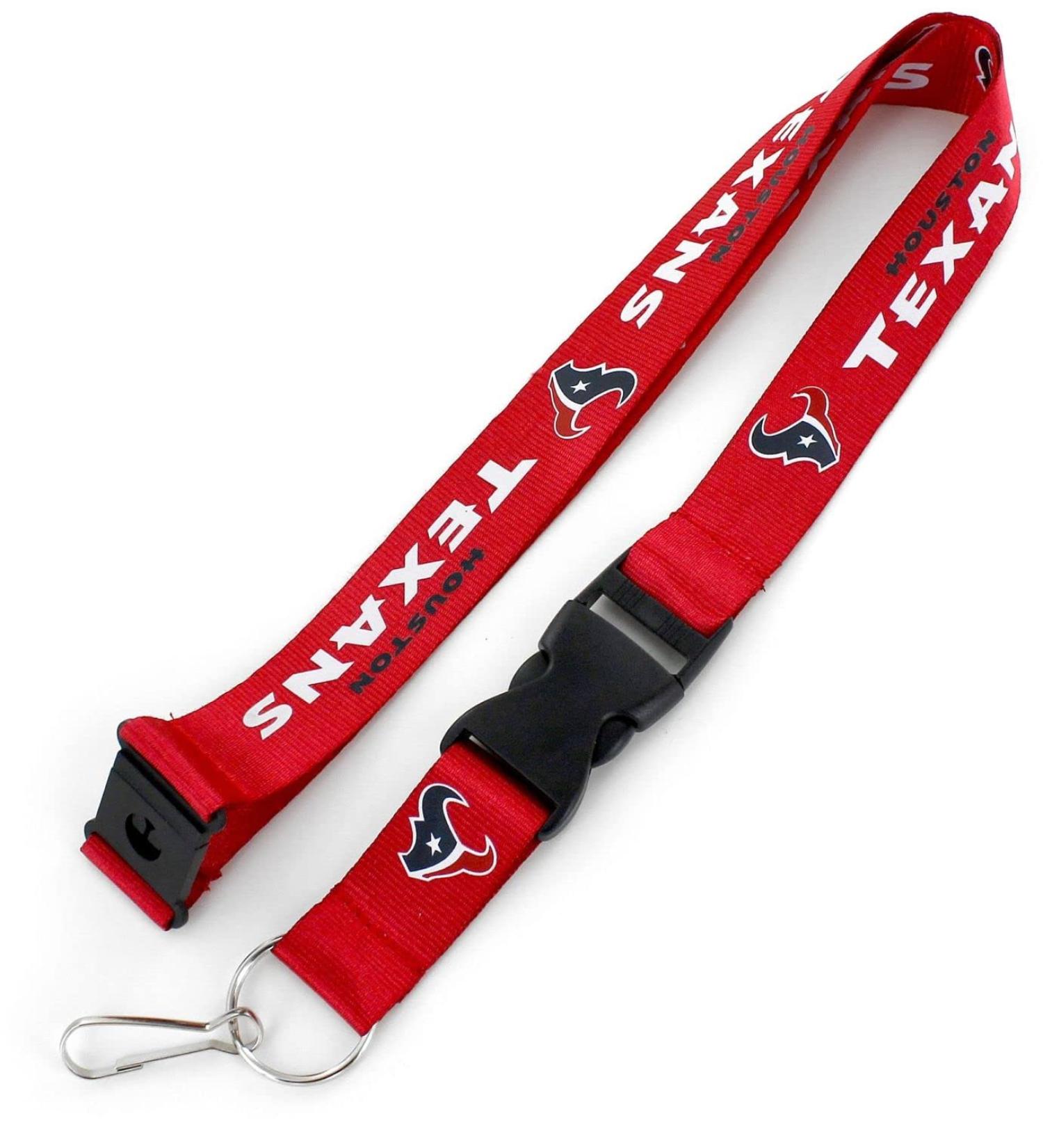 aminco NFL Houston Texans Team Lanyard Red Houston Texans One Size Red