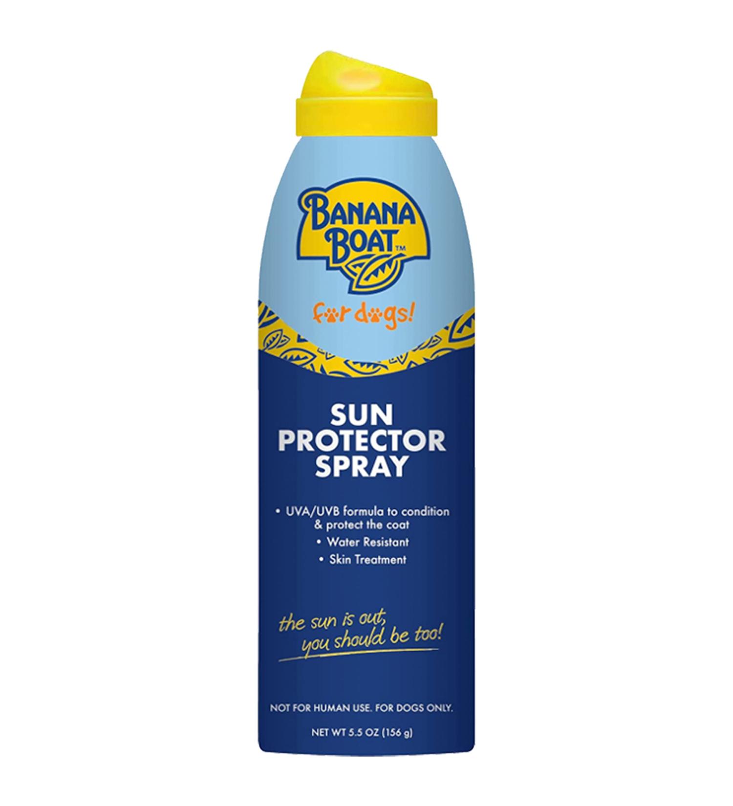 Banana Boat Dog Sunscreen Spray - SPF 50 Water-Resistant Sunblock for All Breeds | Easy-to-Use Dog Beach Essentials 5.5oz - Buy Online on GoSupps.com