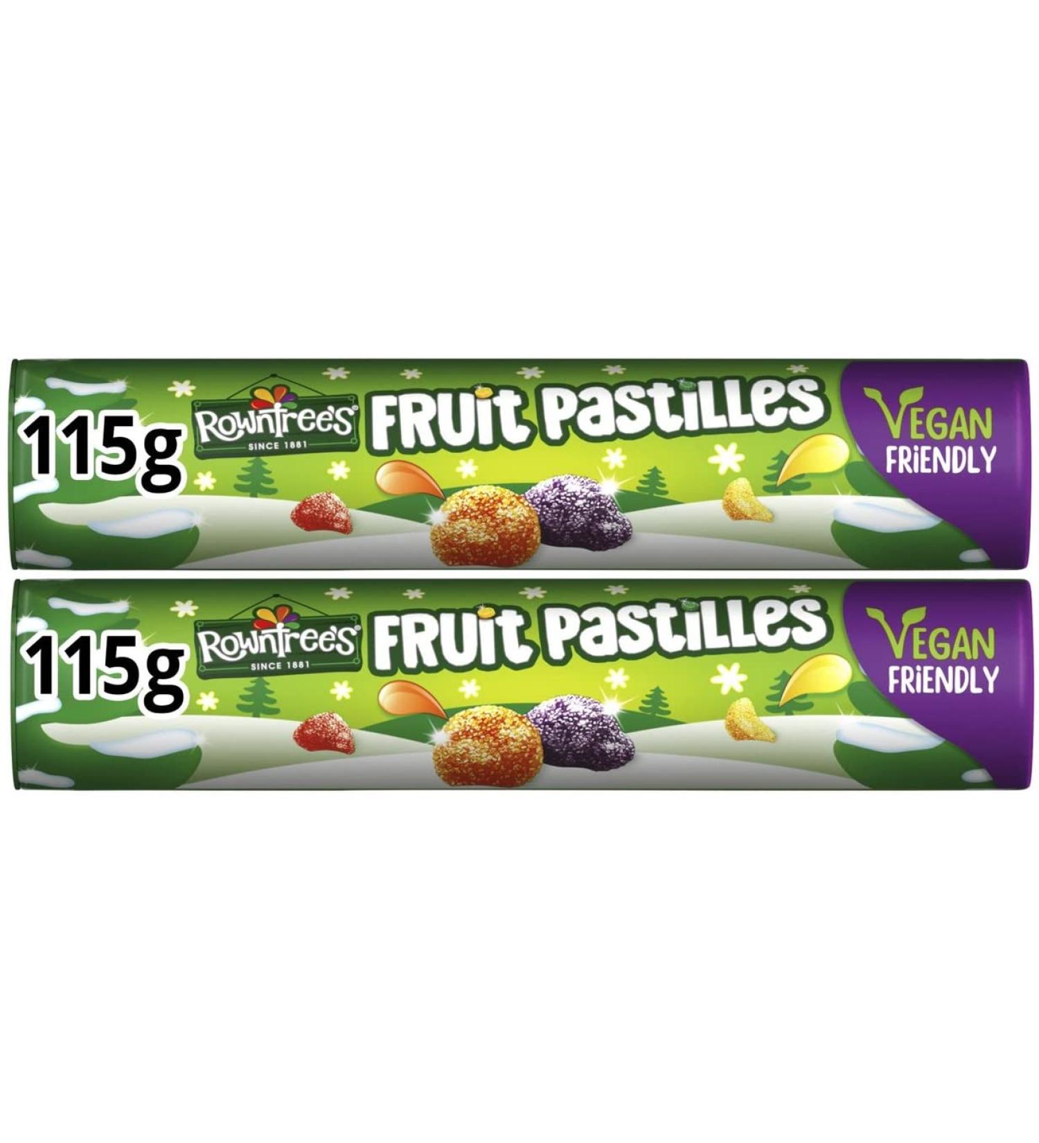 Rowntrees Fruit Pastilles Christmas Special Vegan Tube 115g (Pack of 2) - Buy Online on GoSupps.com