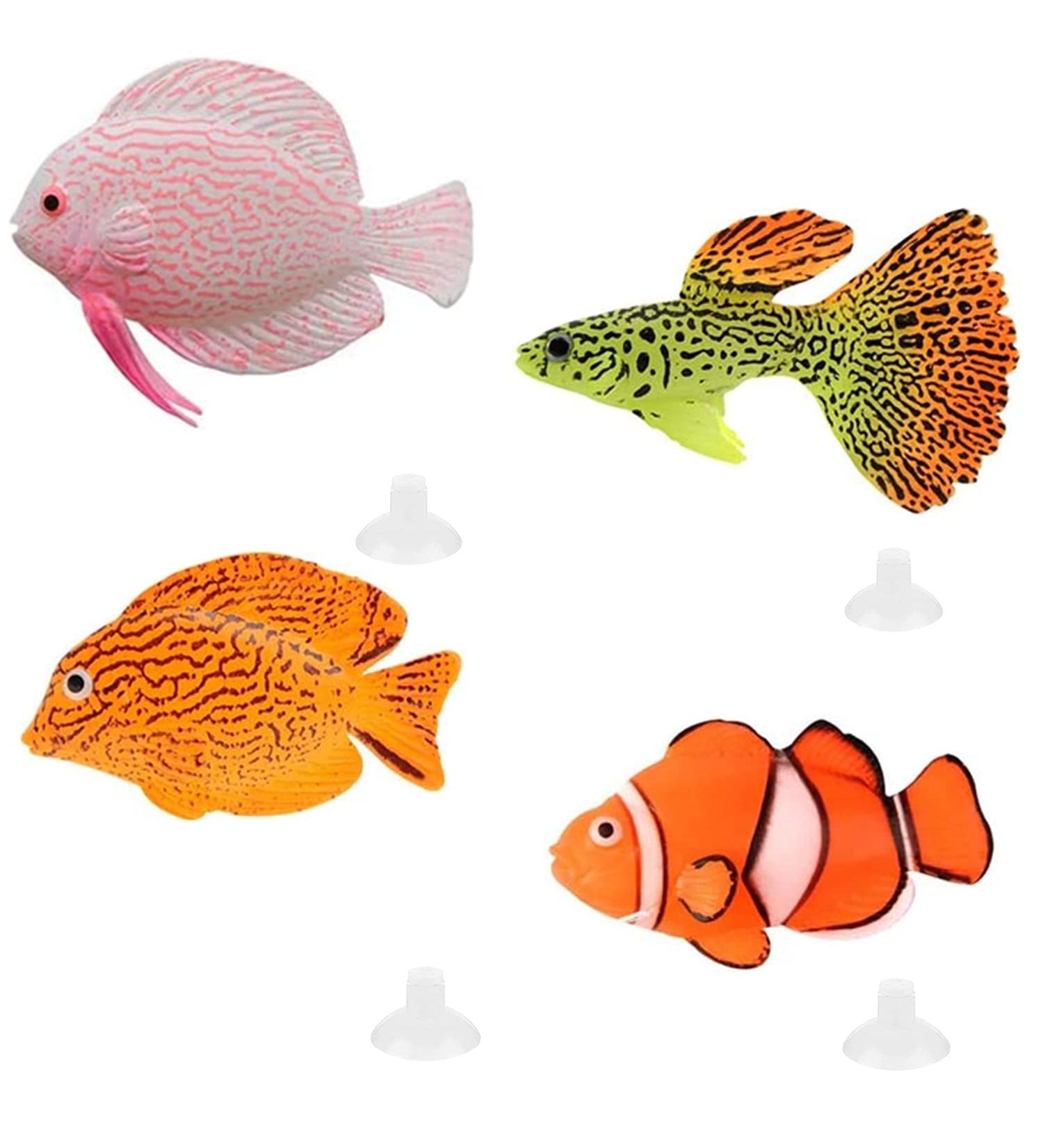 Buy Numama Artificial Fish for Aquarium | Colorful 4pcs Decorative Ornaments for Fish Tanks - Buy Online on GoSupps.com