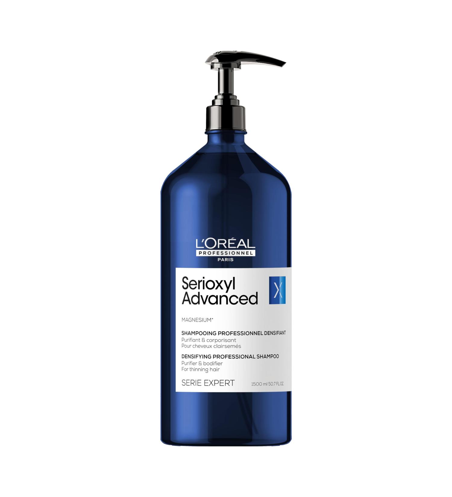 L'Or al Professionnel Purifying & Body Shampoo Thinning Hair & Loss of Density Silicone-Free Hair Densifier & Volumizer Serioxyl Advanced Serie Expert 1500ml - Buy Online on GoSupps.com