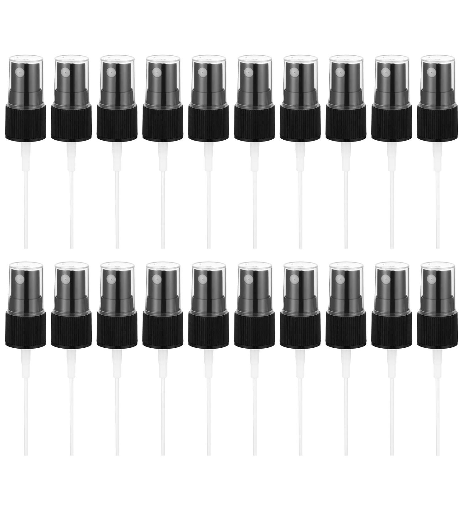 MAGICLULU 20pcs 18mm Fine Mist Spray Bottle Nozzles Black Replacement Caps for Cosmetic Essential Oil and Travel Perfume Atomizers - Buy Online on GoSupps.com