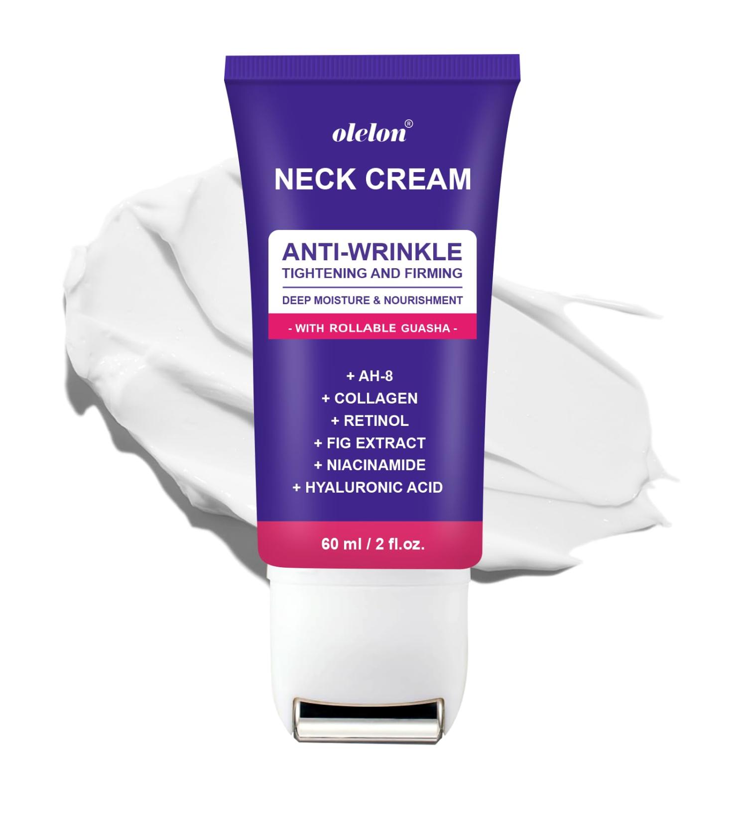 Neck Firming Cream with Roller Neck Cream for Tightening and Firming with Retinol Collagen & Niacinamide to Reduce Wrinkles Tighten Sagging Skin & Lift Jawline Retinol Firming Neck Cream - Buy Online on GoSupps.com
