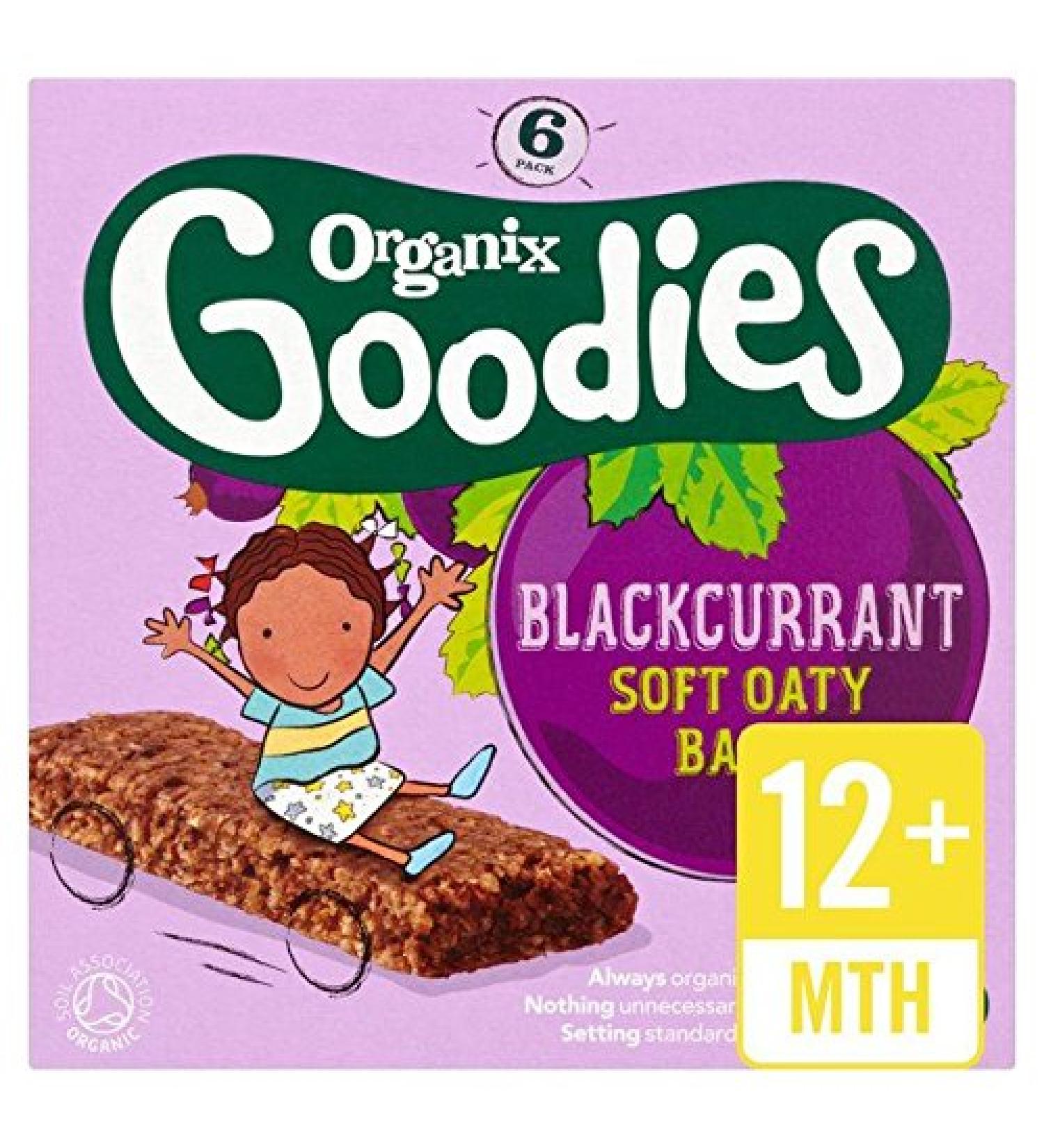 Organix Goodies Organic Blackcurrant Cereal Bars 6 x 30g - Pack of 2